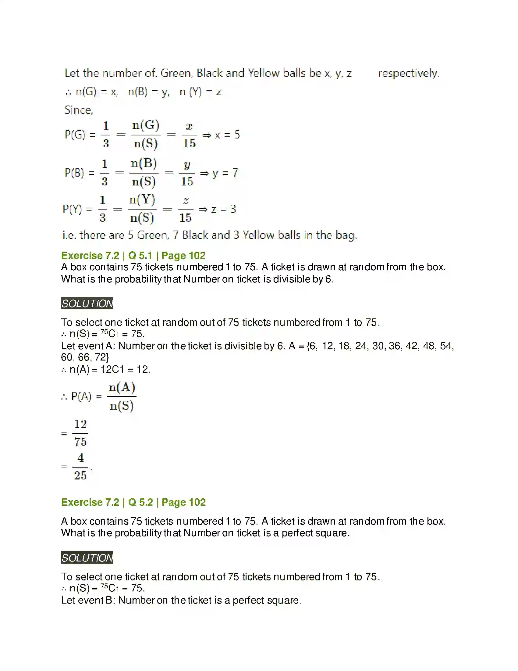 Maharashtra Board Class 11th Mathematics & Statistics - 2 Probability Solution 18