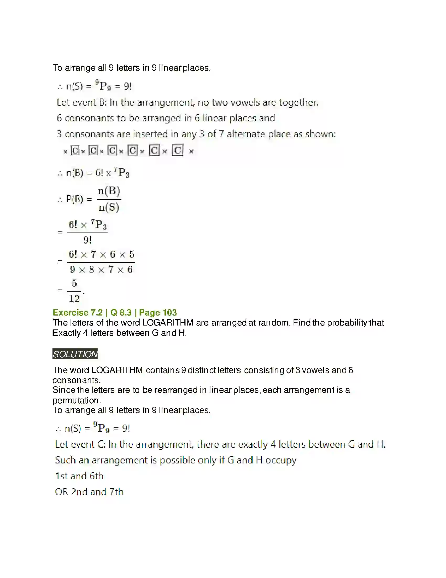 Maharashtra Board Class 11th Mathematics & Statistics - 2 Probability Solution 23