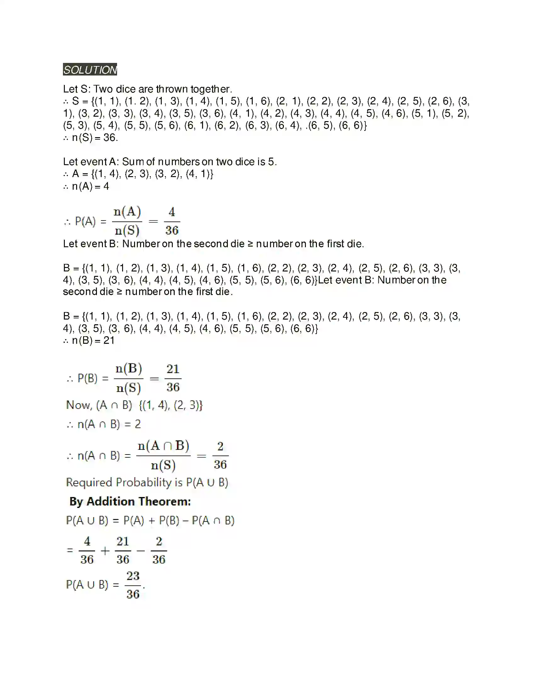 Maharashtra Board Class 11th Mathematics & Statistics - 2 Probability Solution 27