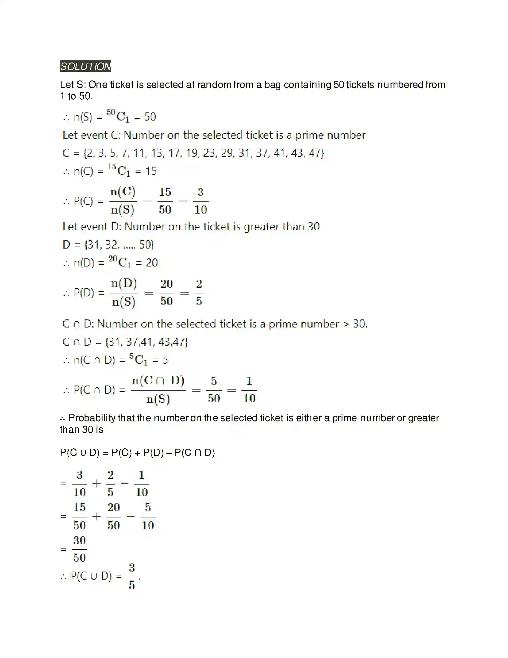 Maharashtra Board Class 11th Mathematics & Statistics - 2 Probability Solution 33