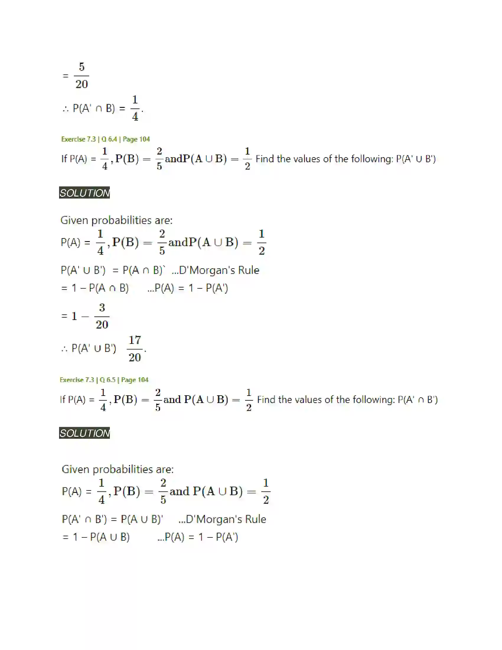 Maharashtra Board Class 11th Mathematics & Statistics - 2 Probability Solution 39