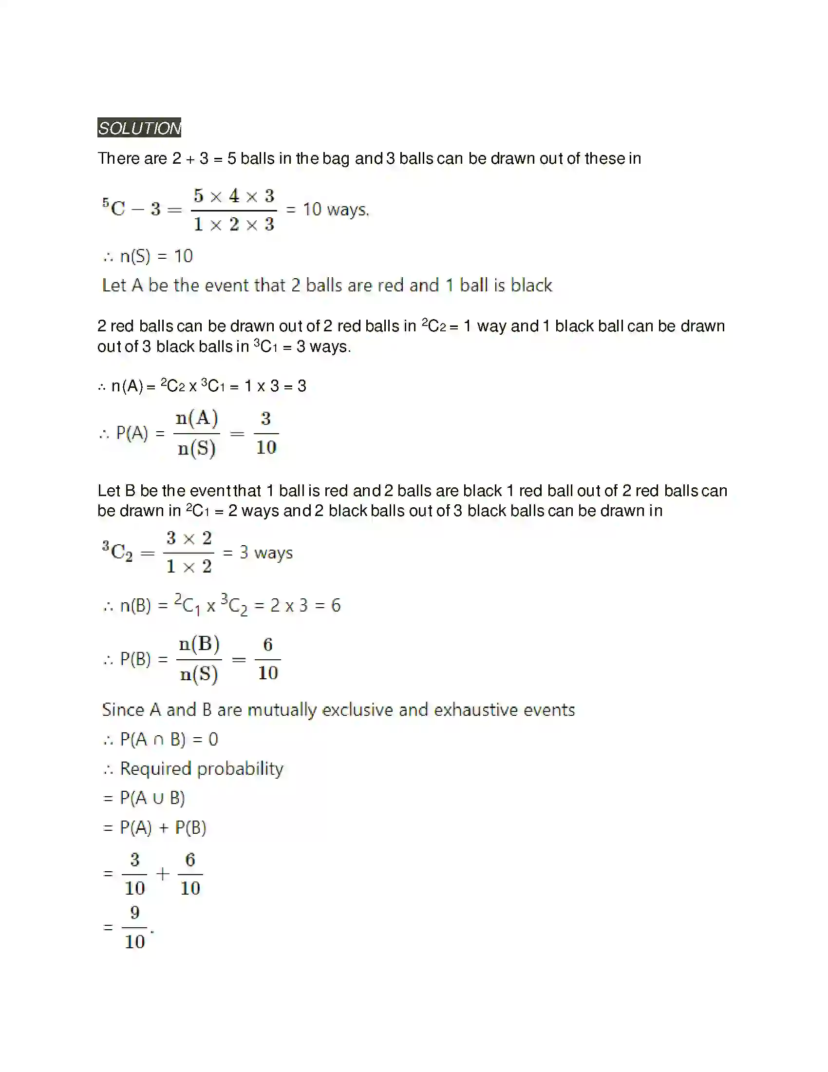 Maharashtra Board Class 11th Mathematics & Statistics - 2 Probability Solution 60