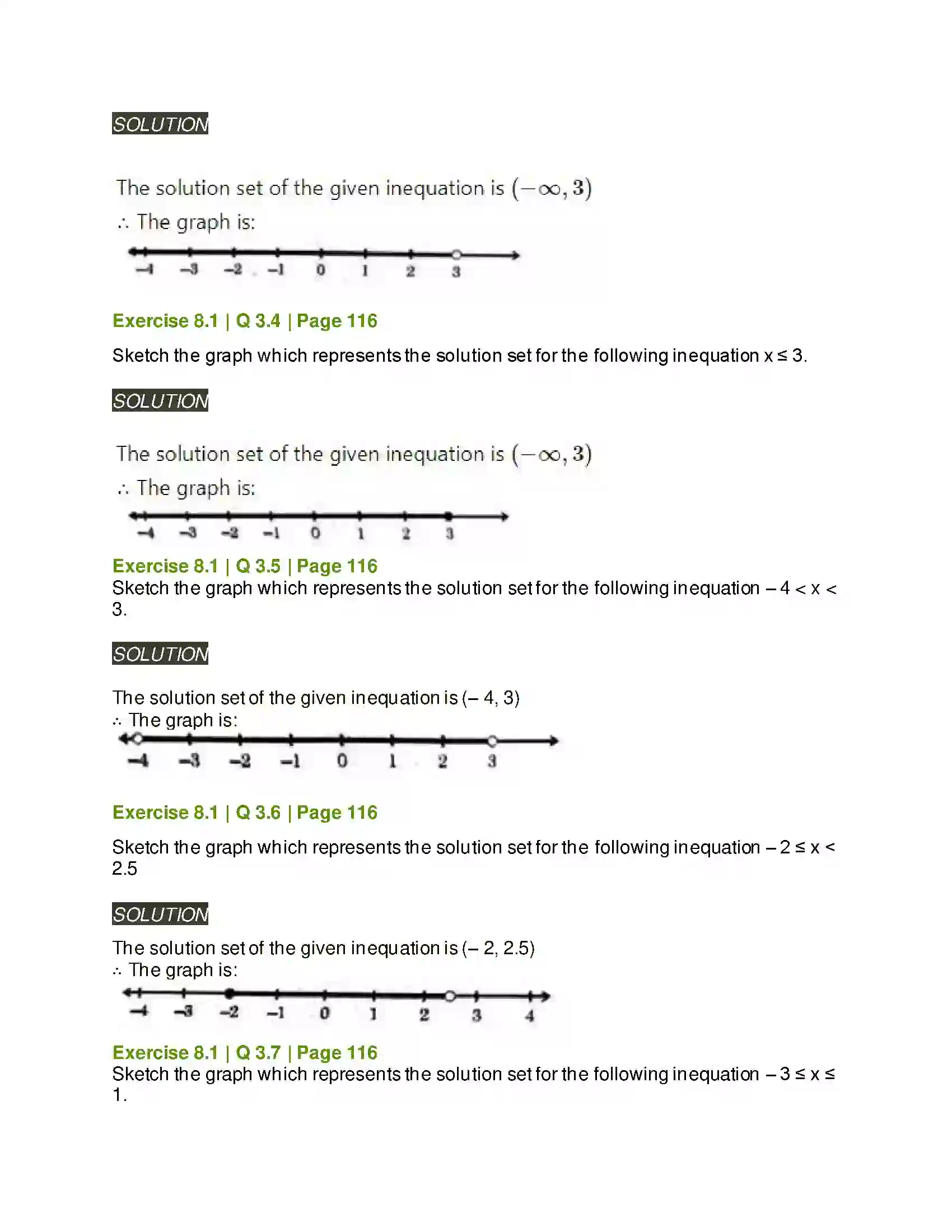 Maharashtra Board Class 11th Mathematics & Statistics - 2 Linear Inequations Solution 5
