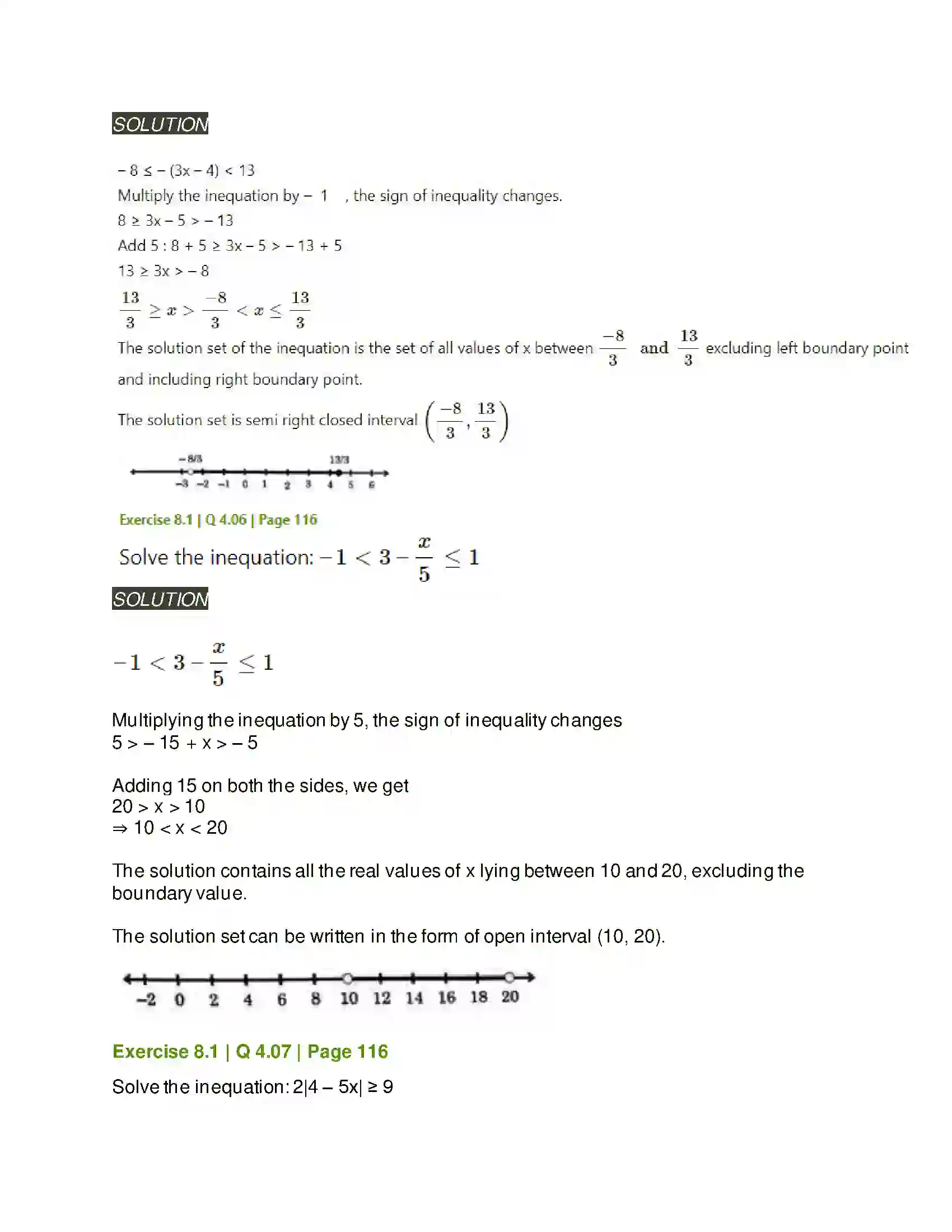 Maharashtra Board Class 11th Mathematics & Statistics - 2 Linear Inequations Solution 9