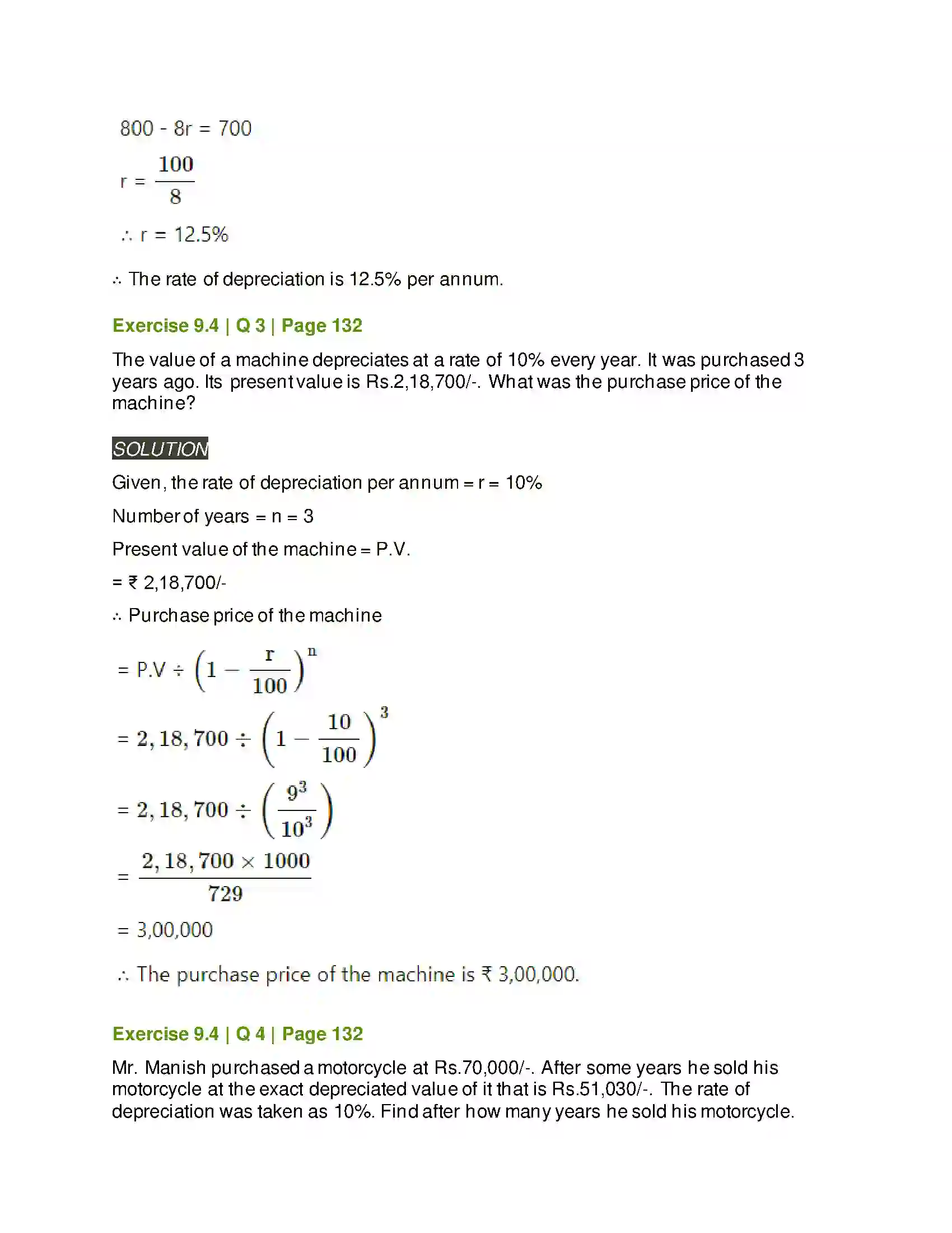 Maharashtra Board Class 11th Mathematics & Statistics - 2 Commercial Mathematics Solution 35