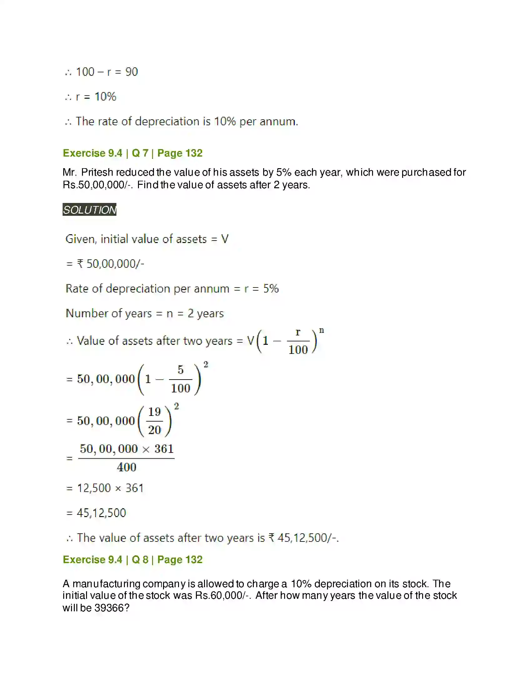 Maharashtra Board Class 11th Mathematics & Statistics - 2 Commercial Mathematics Solution 38
