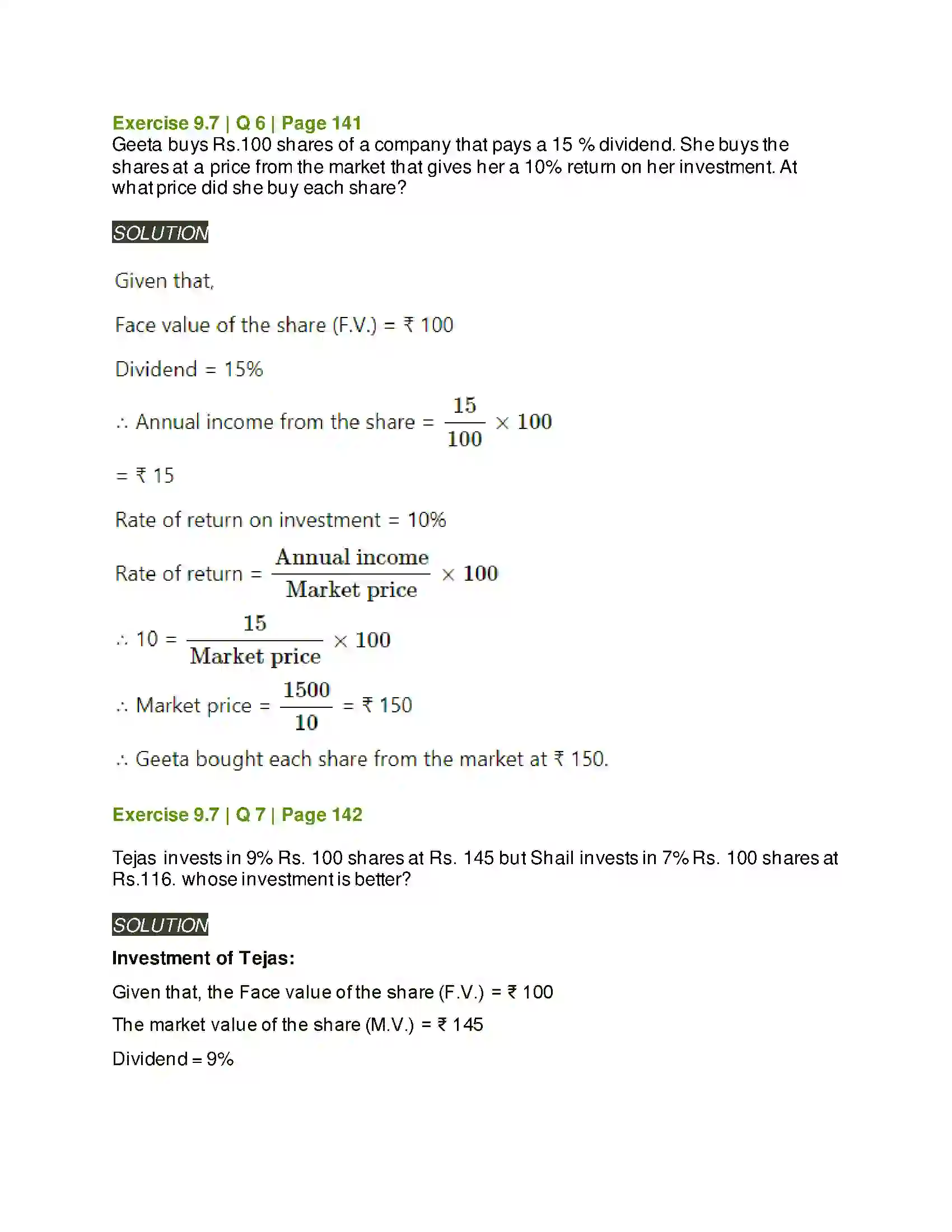 Maharashtra Board Class 11th Mathematics & Statistics - 2 Commercial Mathematics Solution 62