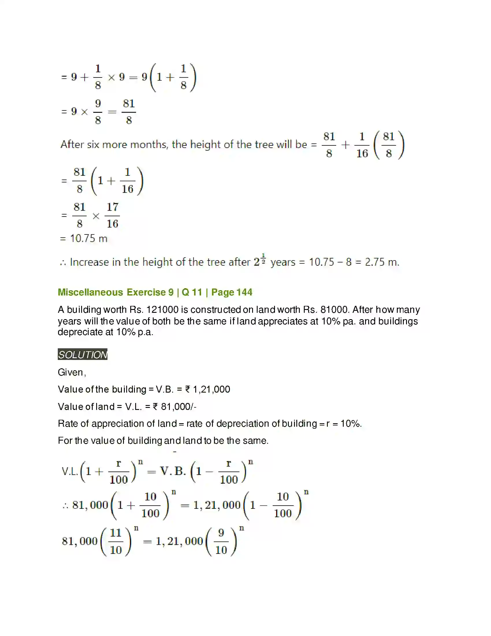 Maharashtra Board Class 11th Mathematics & Statistics - 2 Commercial Mathematics Solution 85