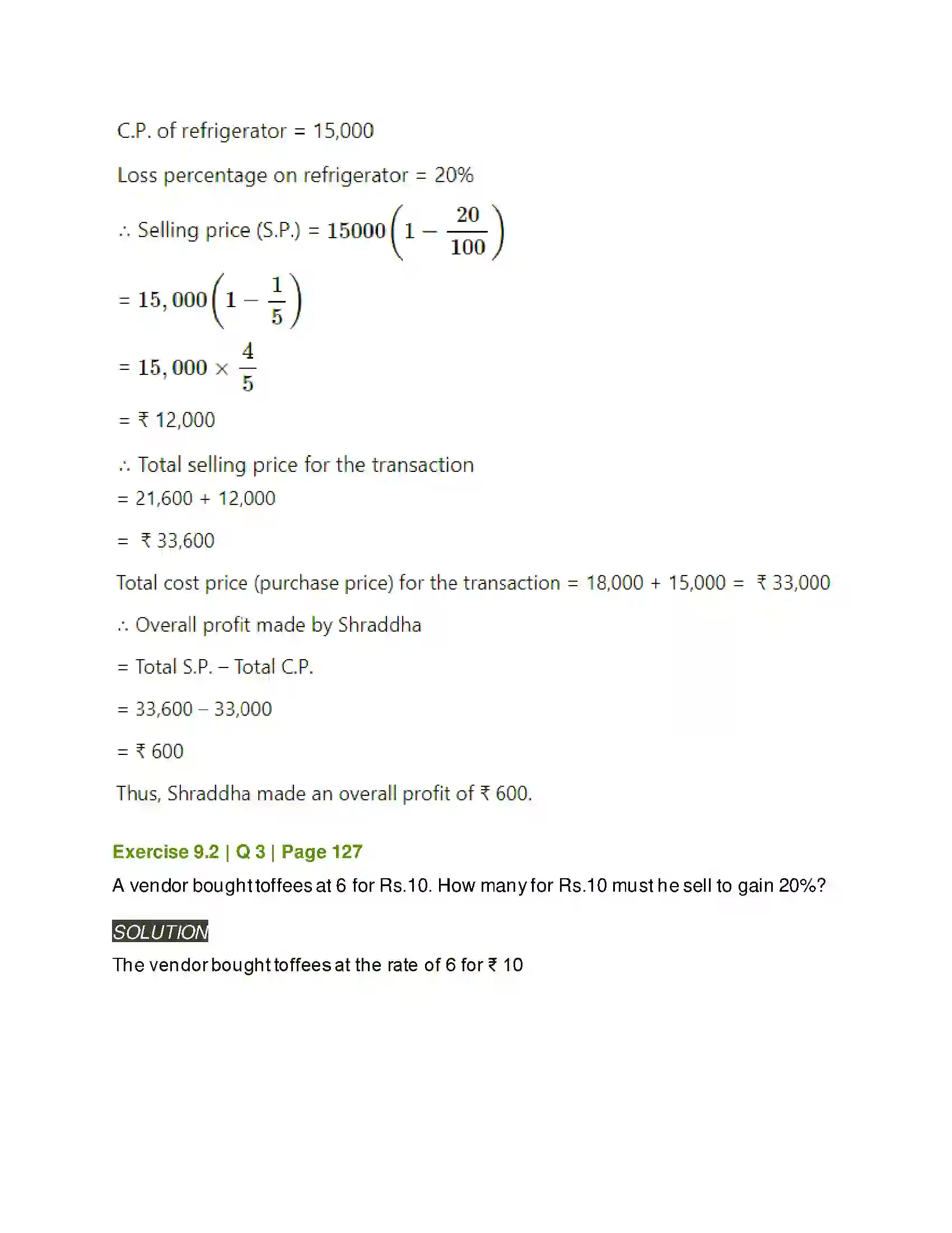 Maharashtra Board Class 11th Mathematics & Statistics - 2 Commercial Mathematics Solution 9