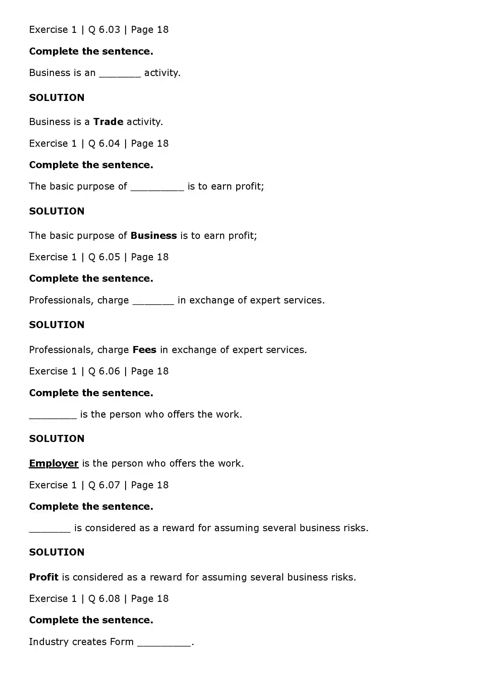 Maharashtra Board Class 11th Organisation of Commerce and Management (OC) Introduction of Commerce and Business Solution 10
