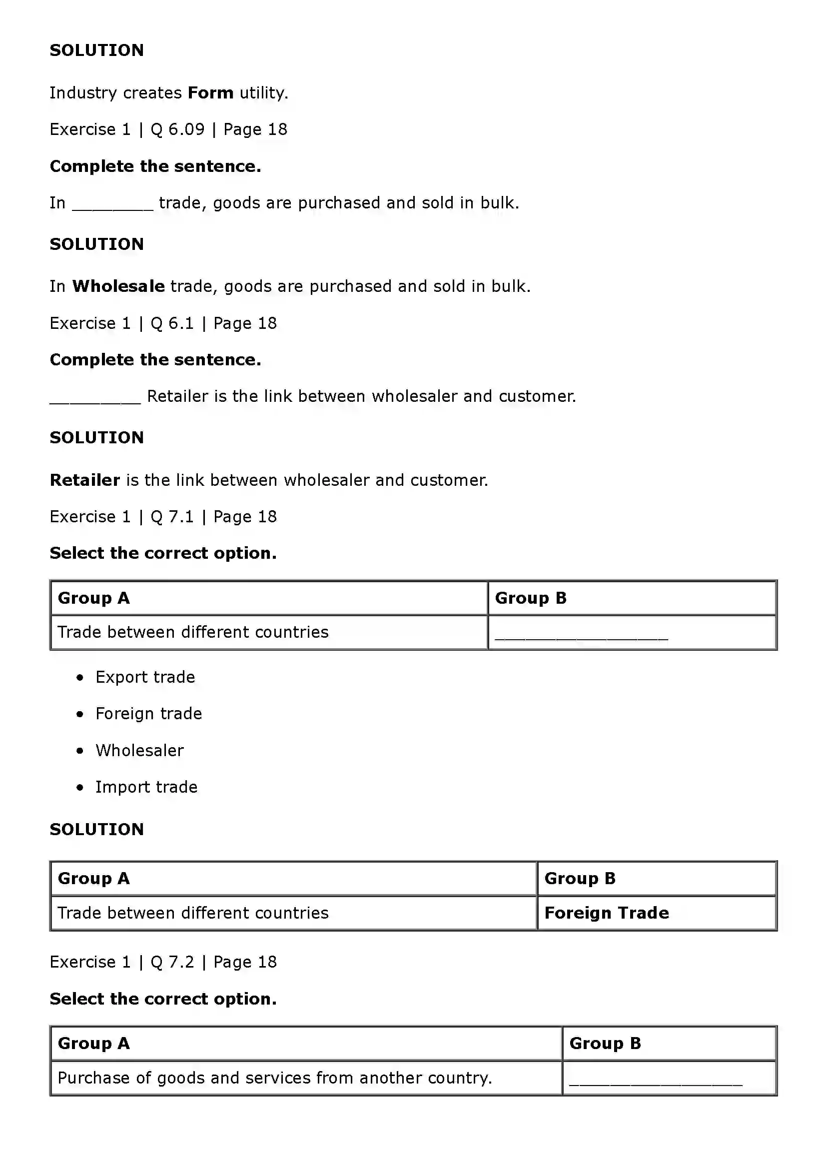 Maharashtra Board Class 11th Organisation of Commerce and Management (OC) Introduction of Commerce and Business Solution 11