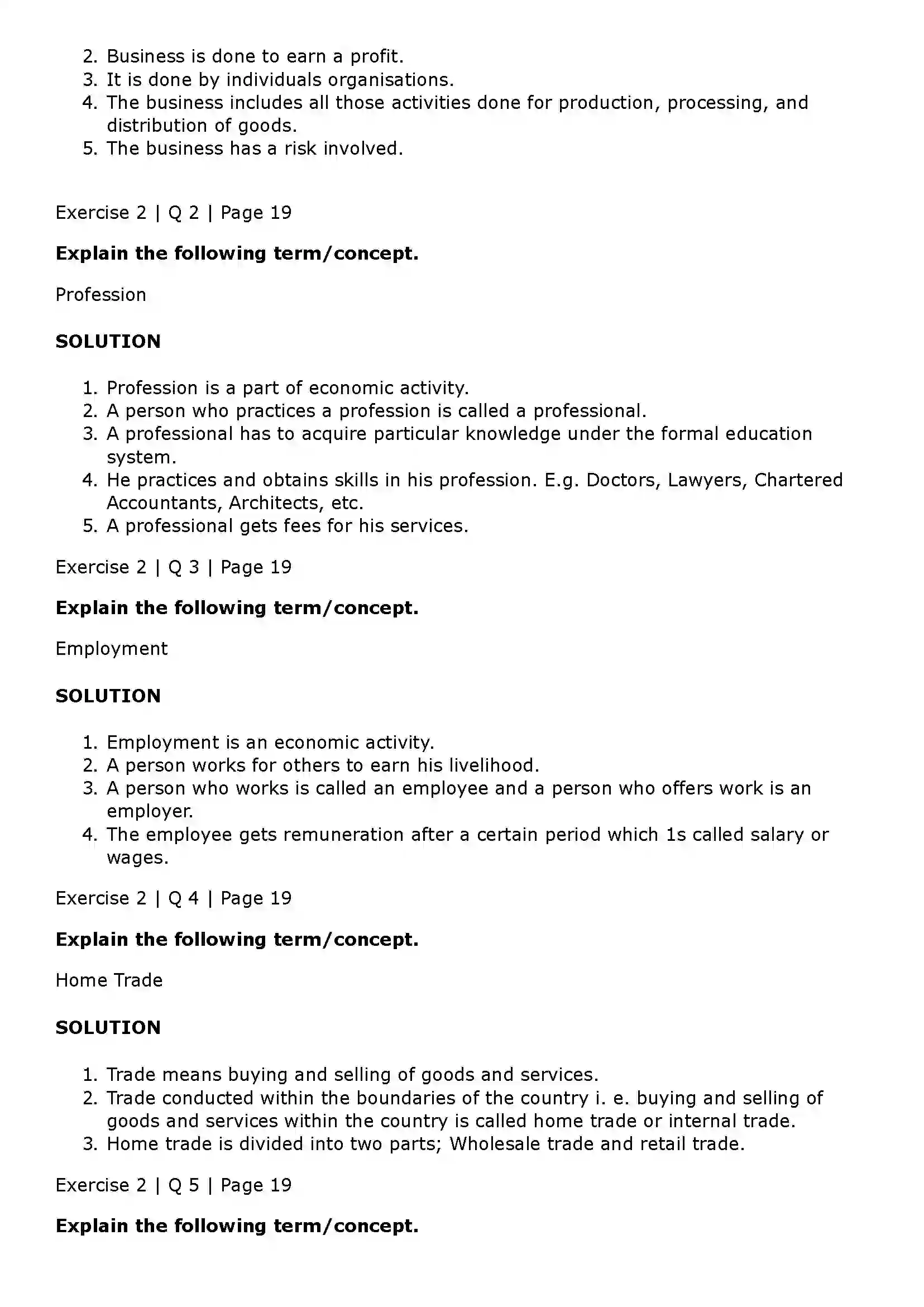 Maharashtra Board Class 11th Organisation of Commerce and Management (OC) Introduction of Commerce and Business Solution 17