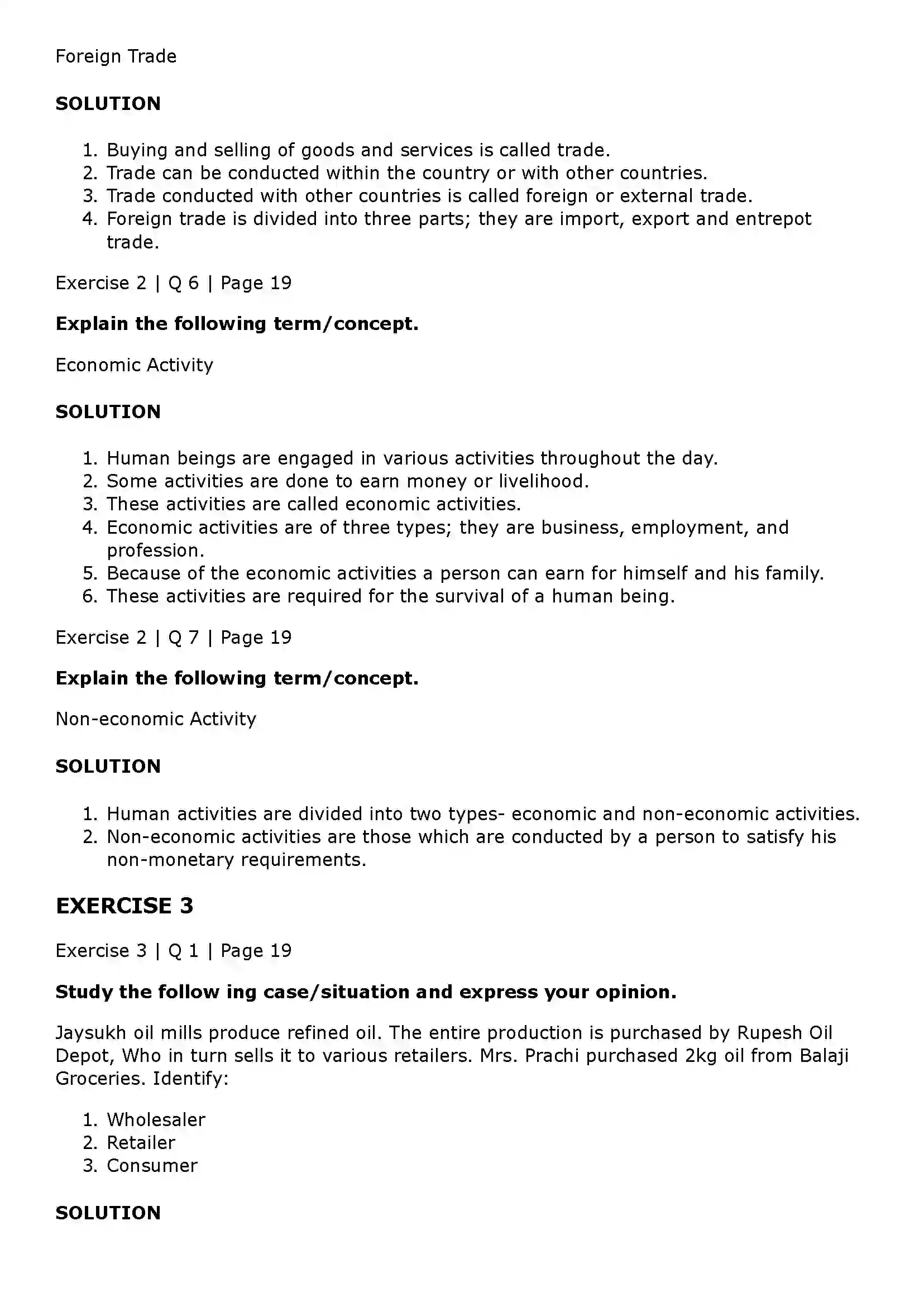 Maharashtra Board Class 11th Organisation of Commerce and Management (OC) Introduction of Commerce and Business Solution 18