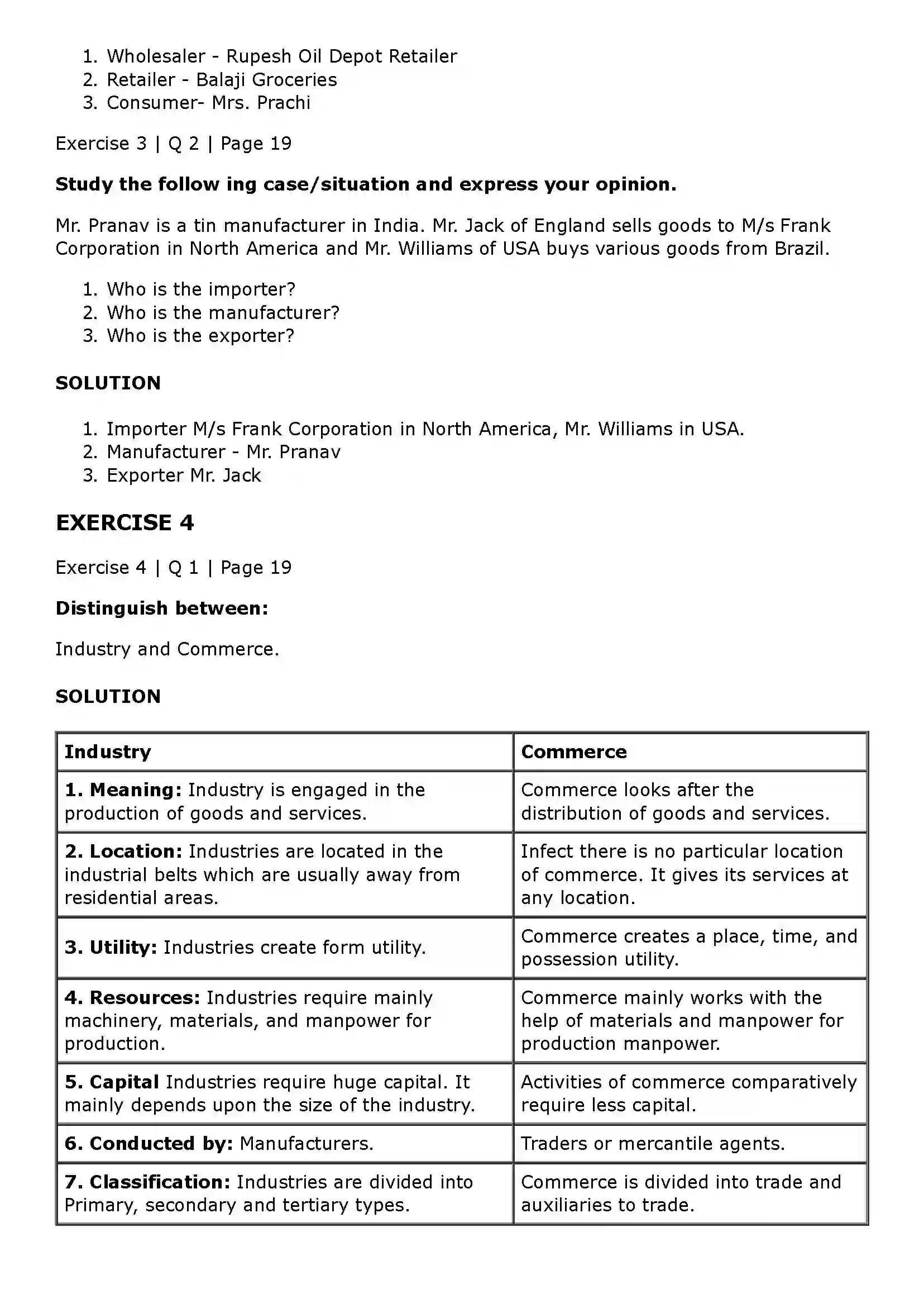 Maharashtra Board Class 11th Organisation of Commerce and Management (OC) Introduction of Commerce and Business Solution 19
