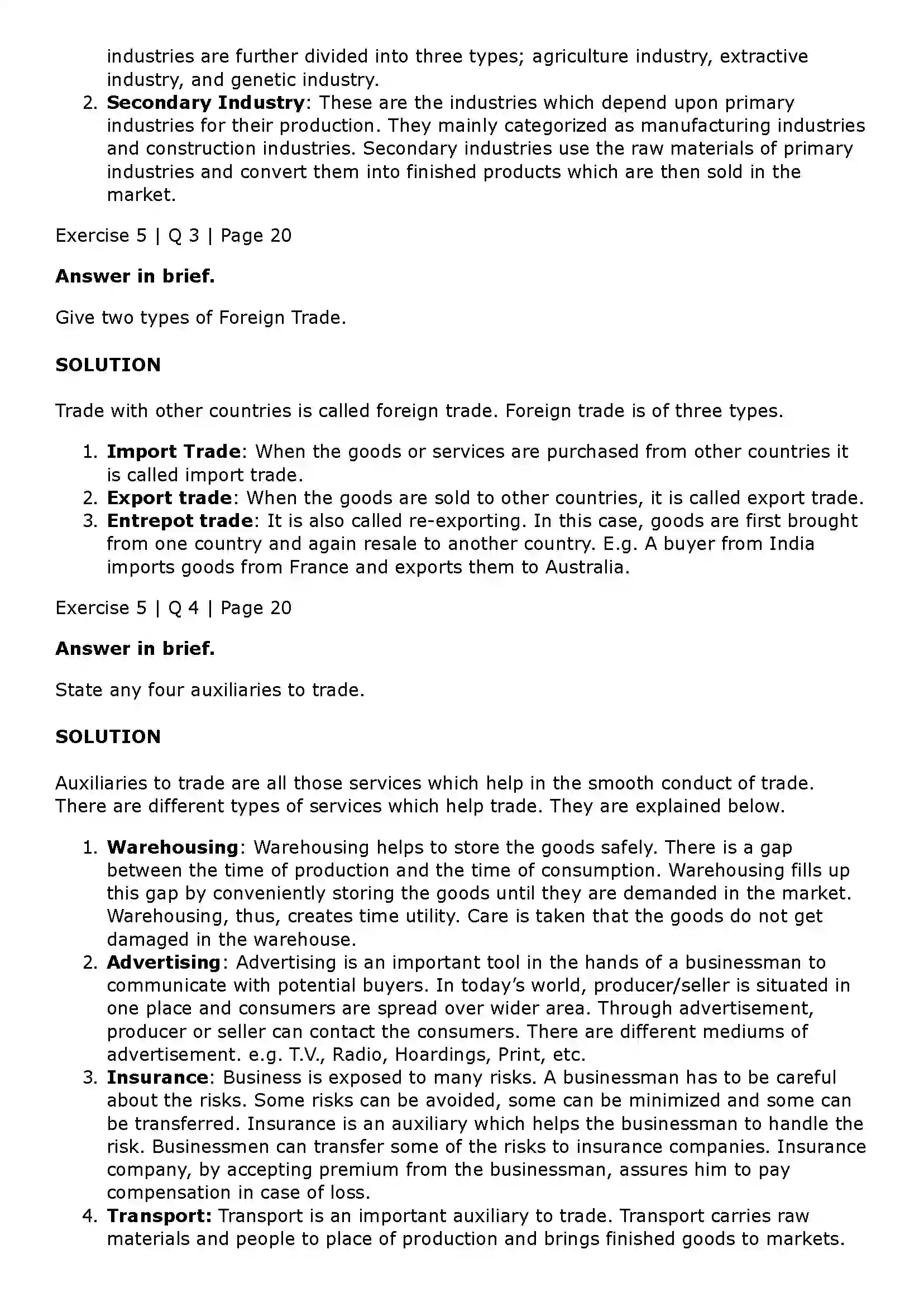 Maharashtra Board Class 11th Organisation of Commerce and Management (OC) Introduction of Commerce and Business Solution 23