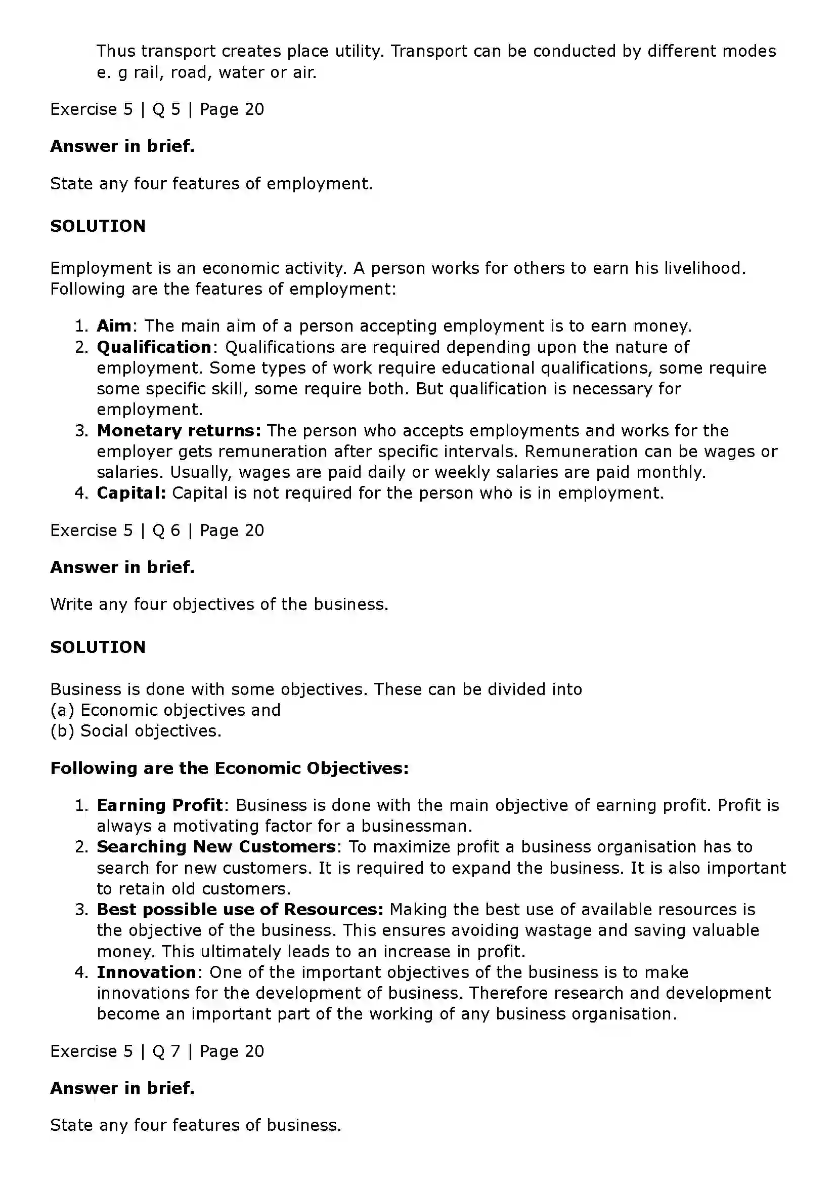 Maharashtra Board Class 11th Organisation of Commerce and Management (OC) Introduction of Commerce and Business Solution 24