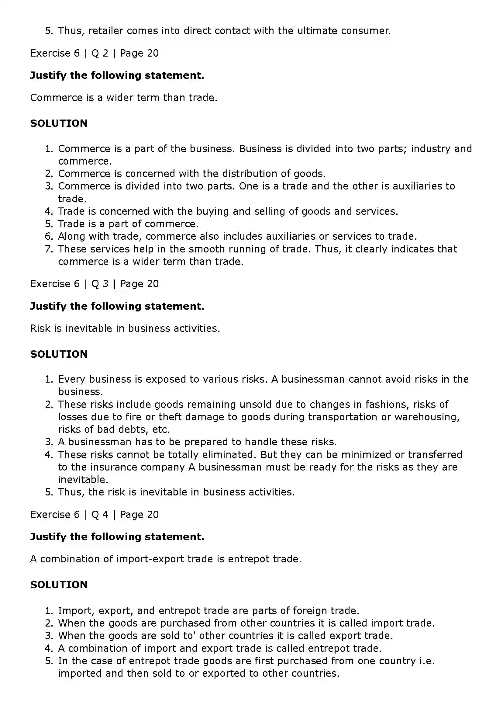Maharashtra Board Class 11th Organisation of Commerce and Management (OC) Introduction of Commerce and Business Solution 26