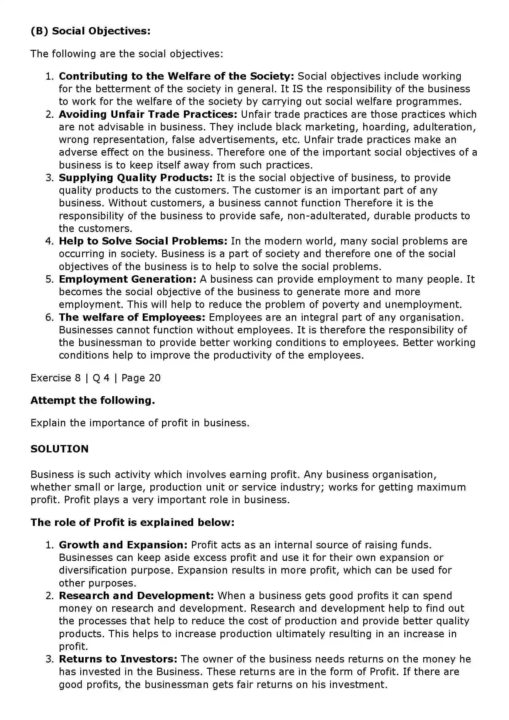 Maharashtra Board Class 11th Organisation of Commerce and Management (OC) Introduction of Commerce and Business Solution 36