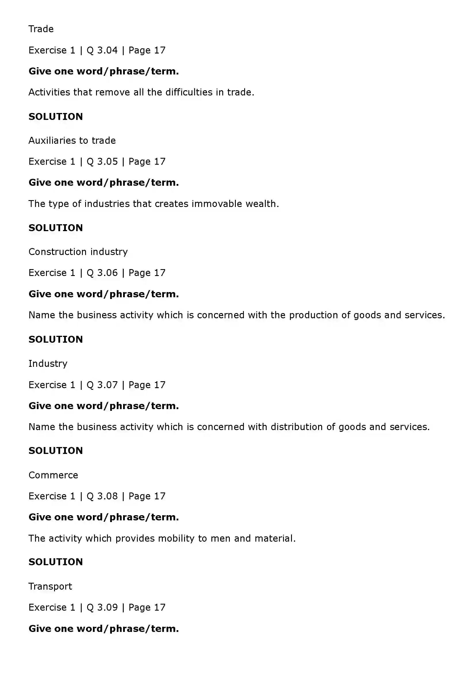 Maharashtra Board Class 11th Organisation of Commerce and Management (OC) Introduction of Commerce and Business Solution 5