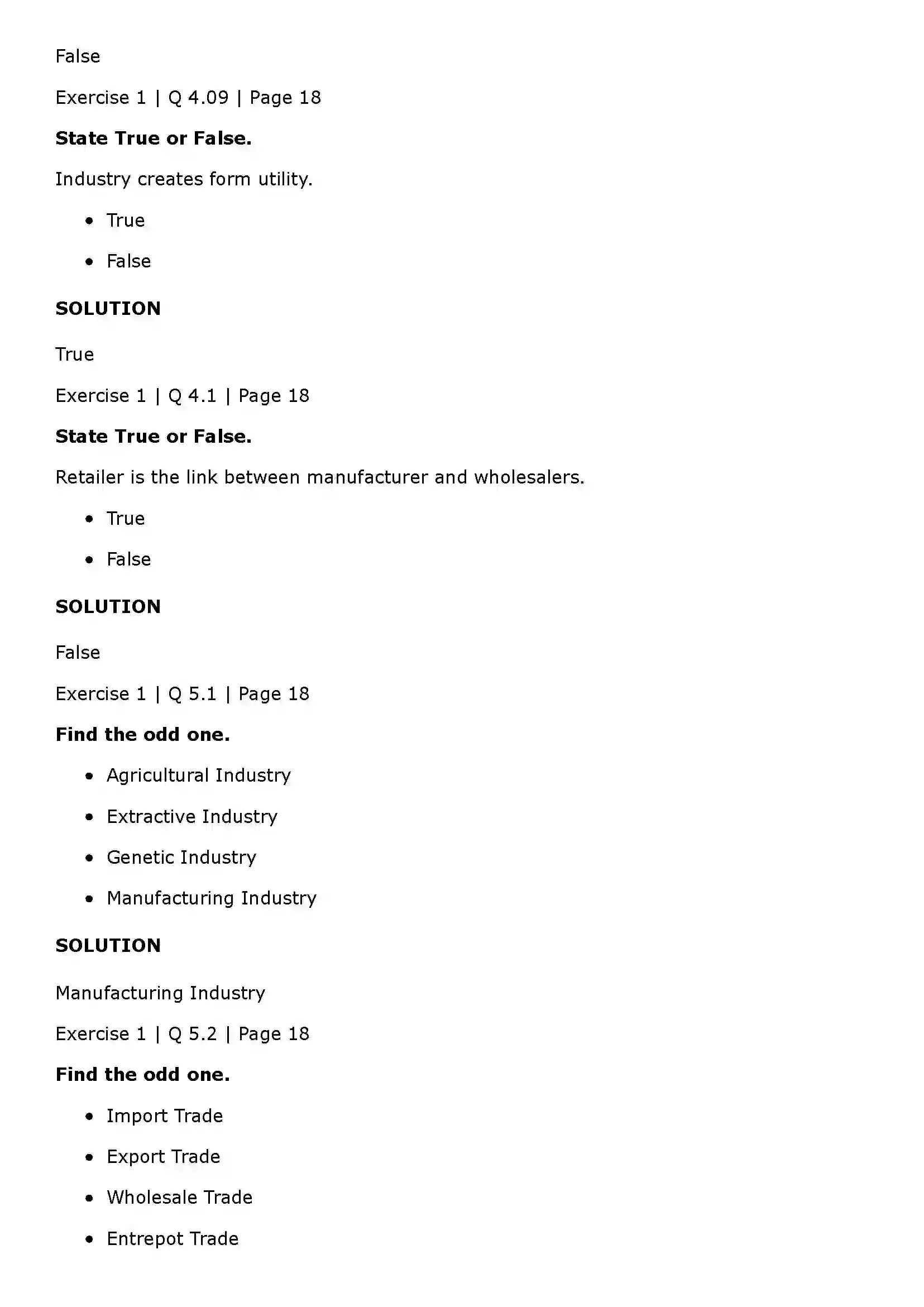 Maharashtra Board Class 11th Organisation of Commerce and Management (OC) Introduction of Commerce and Business Solution 8