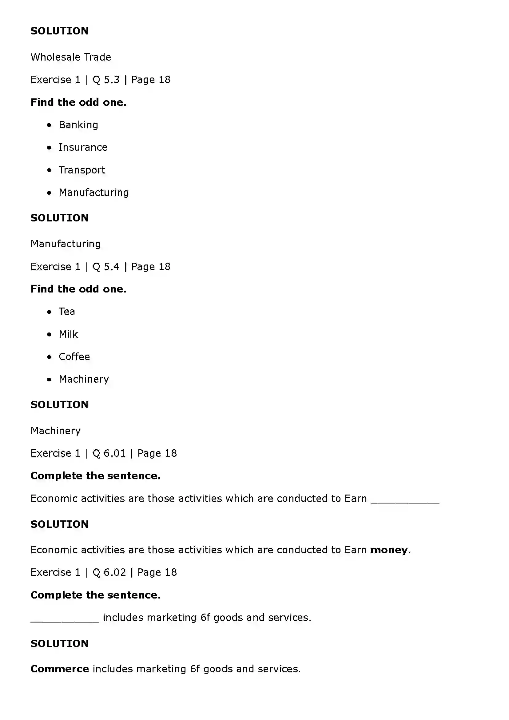 Maharashtra Board Class 11th Organisation of Commerce and Management (OC) Introduction of Commerce and Business Solution 9
