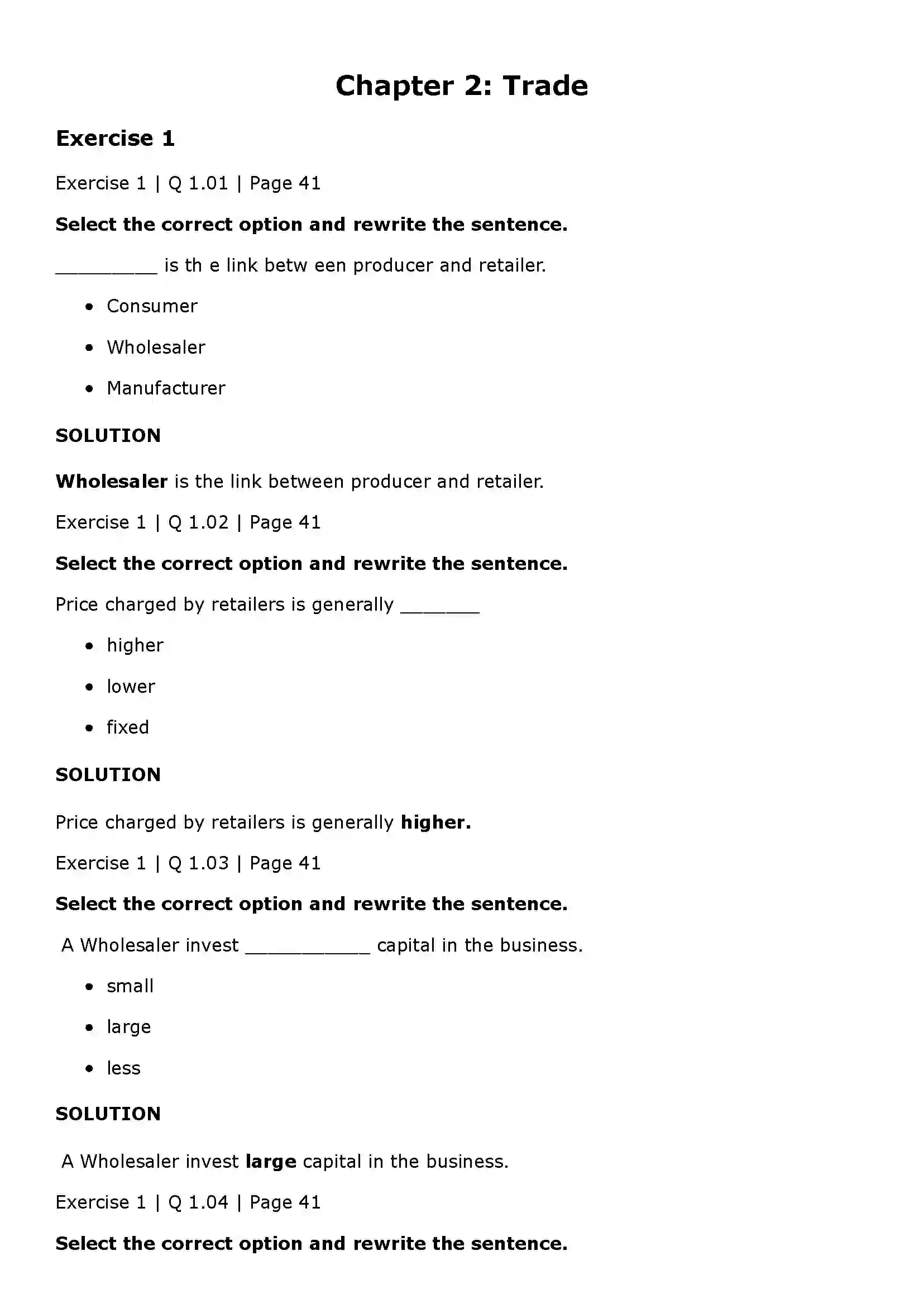 Maharashtra Board Class 11th Organisation of Commerce and Management (OC) Trade Solution 1