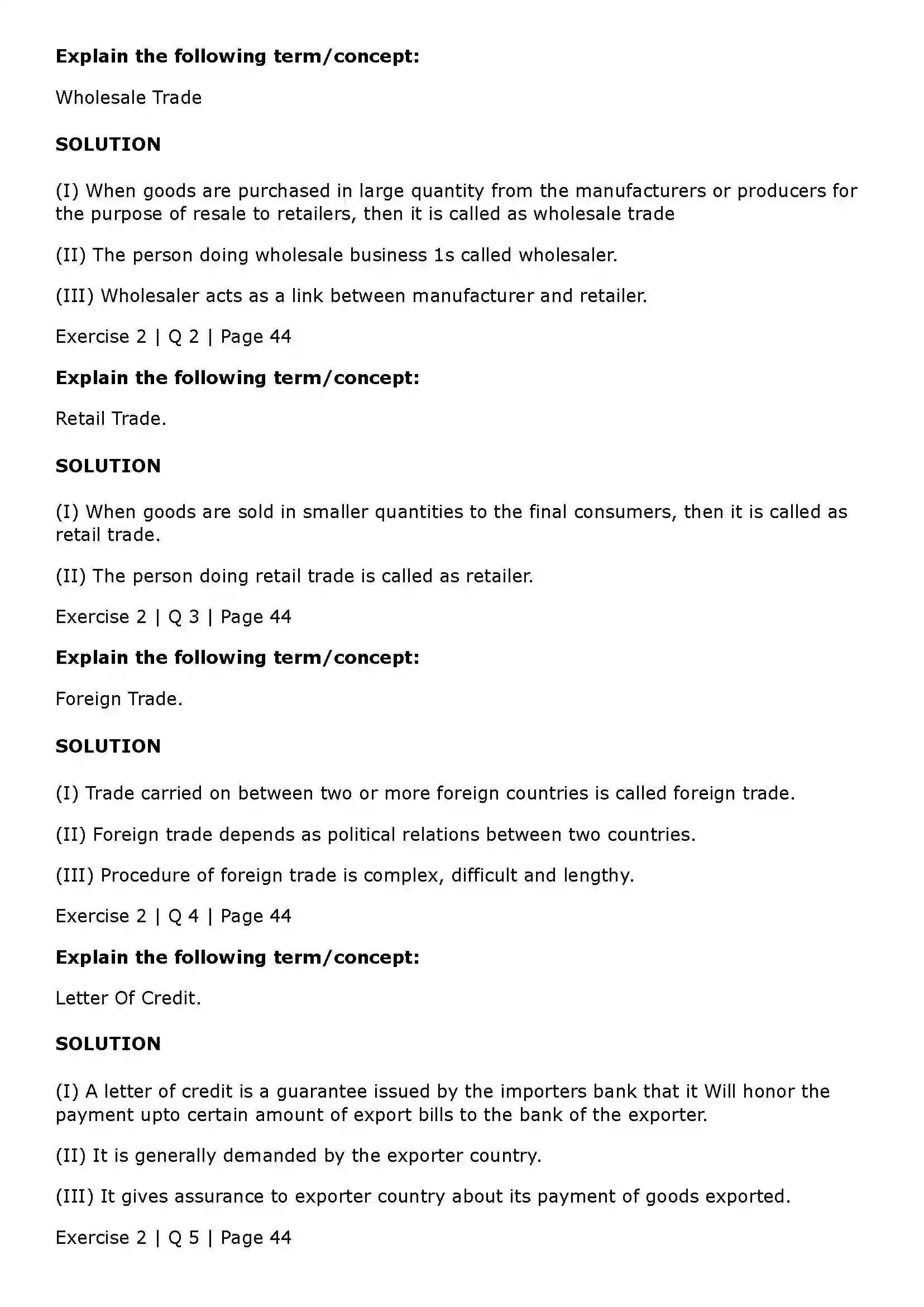 Maharashtra Board Class 11th Organisation of Commerce and Management (OC) Trade Solution 18