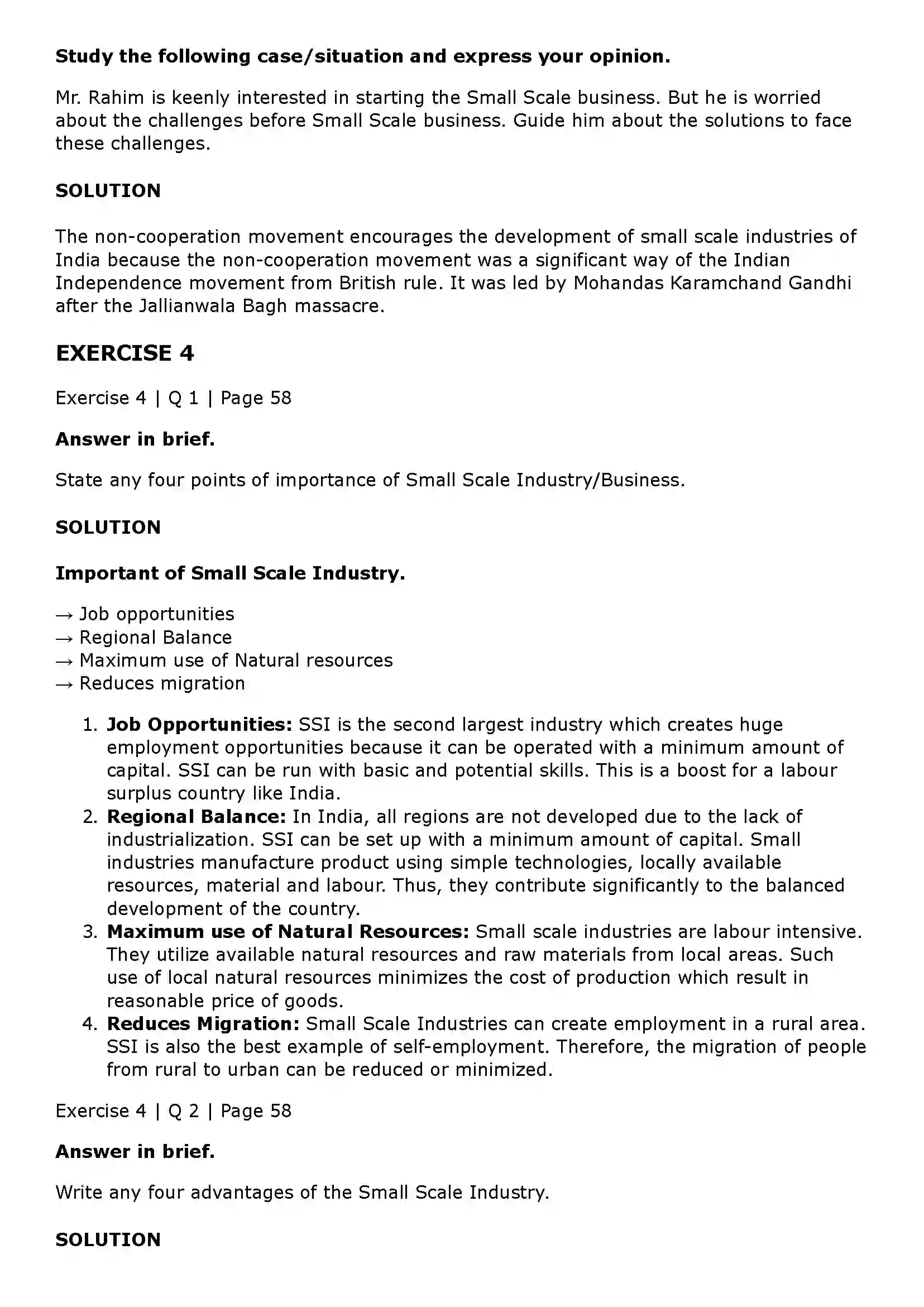 Maharashtra Board Class 11th Organisation of Commerce and Management (OC) Small Scale Industry and Business Solution 13