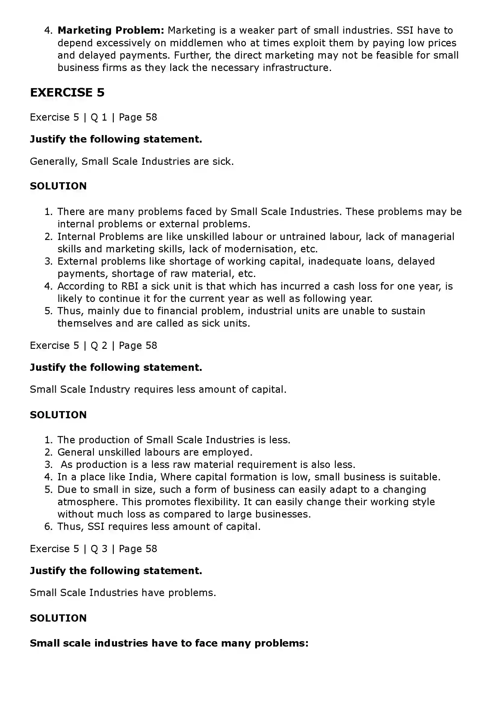 Maharashtra Board Class 11th Organisation of Commerce and Management (OC) Small Scale Industry and Business Solution 15