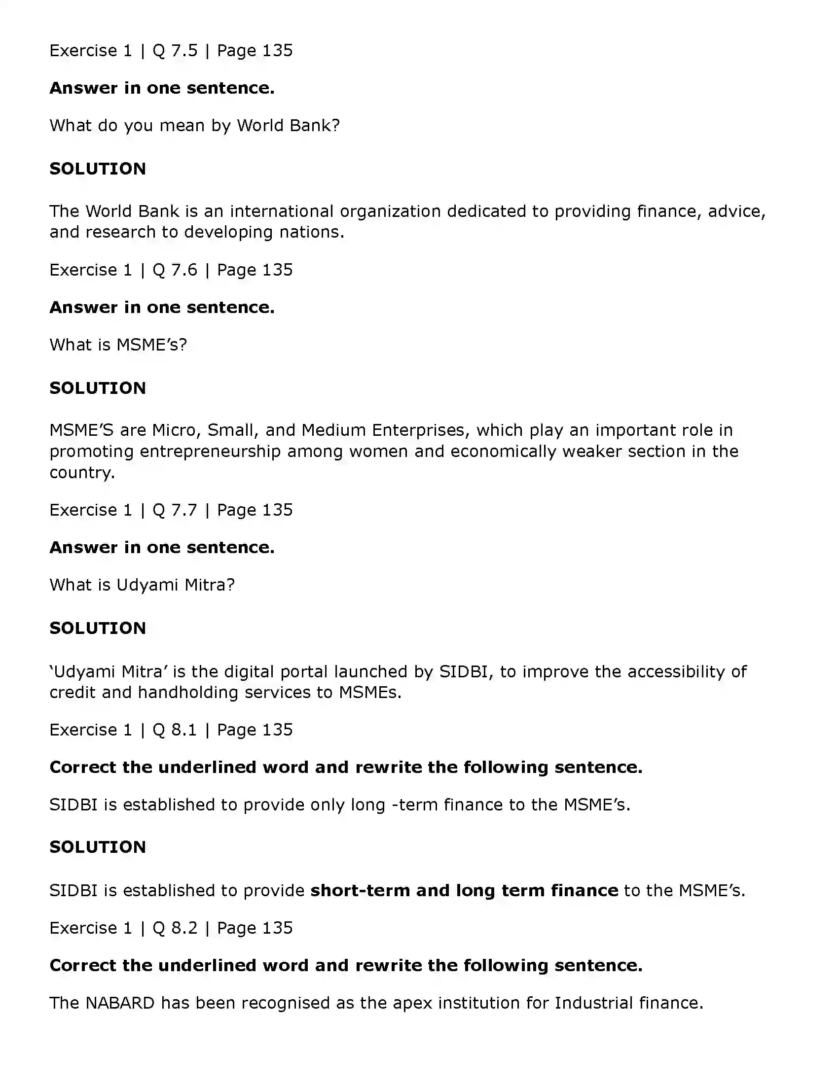 Maharashtra Board Class 11th Organisation of Commerce and Management (OC) Institutes Supporting Business Solution 14