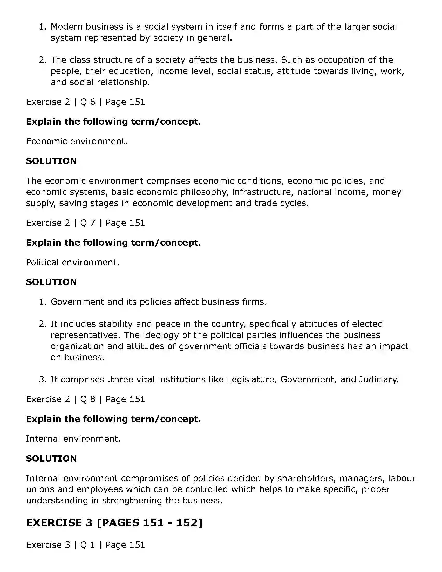Maharashtra Board Class 11th Organisation of Commerce and Management (OC) Business Enviroment Solution 14