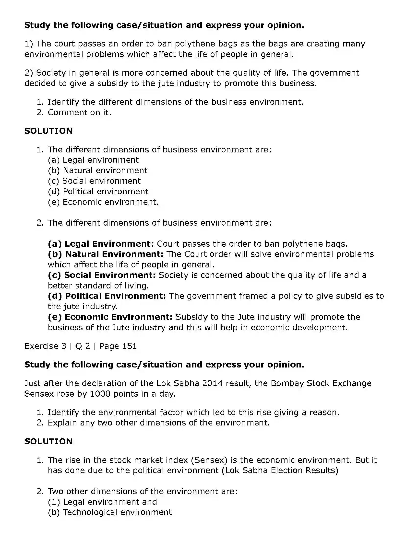 Maharashtra Board Class 11th Organisation of Commerce and Management (OC) Business Enviroment Solution 15