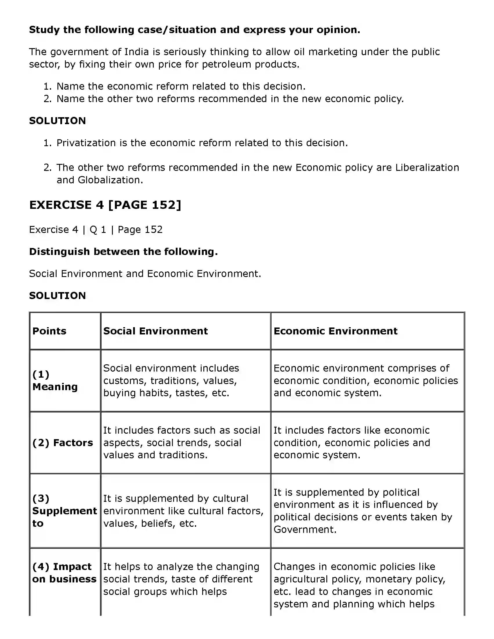 Maharashtra Board Class 11th Organisation of Commerce and Management (OC) Business Enviroment Solution 17