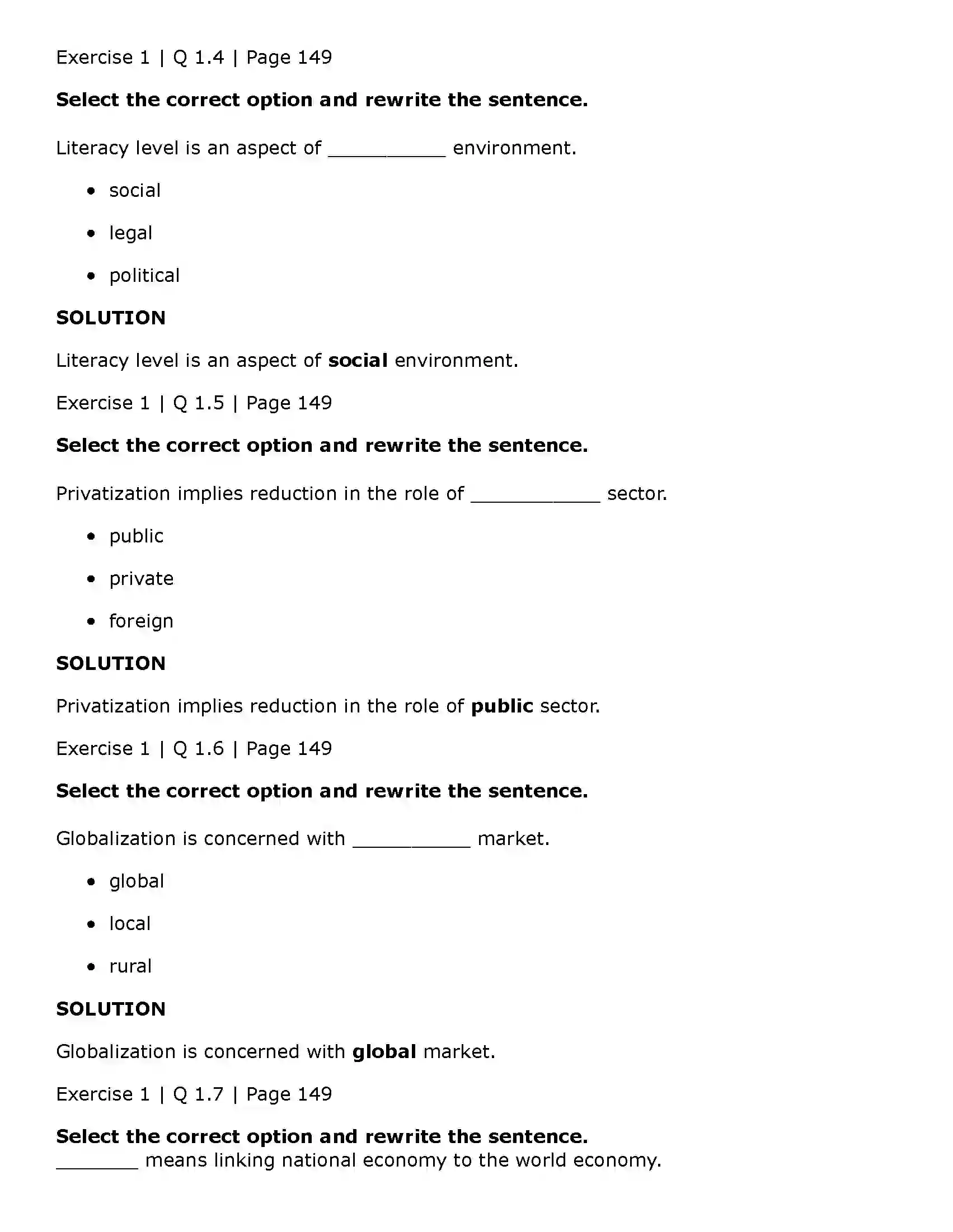 Maharashtra Board Class 11th Organisation of Commerce and Management (OC) Business Enviroment Solution 2