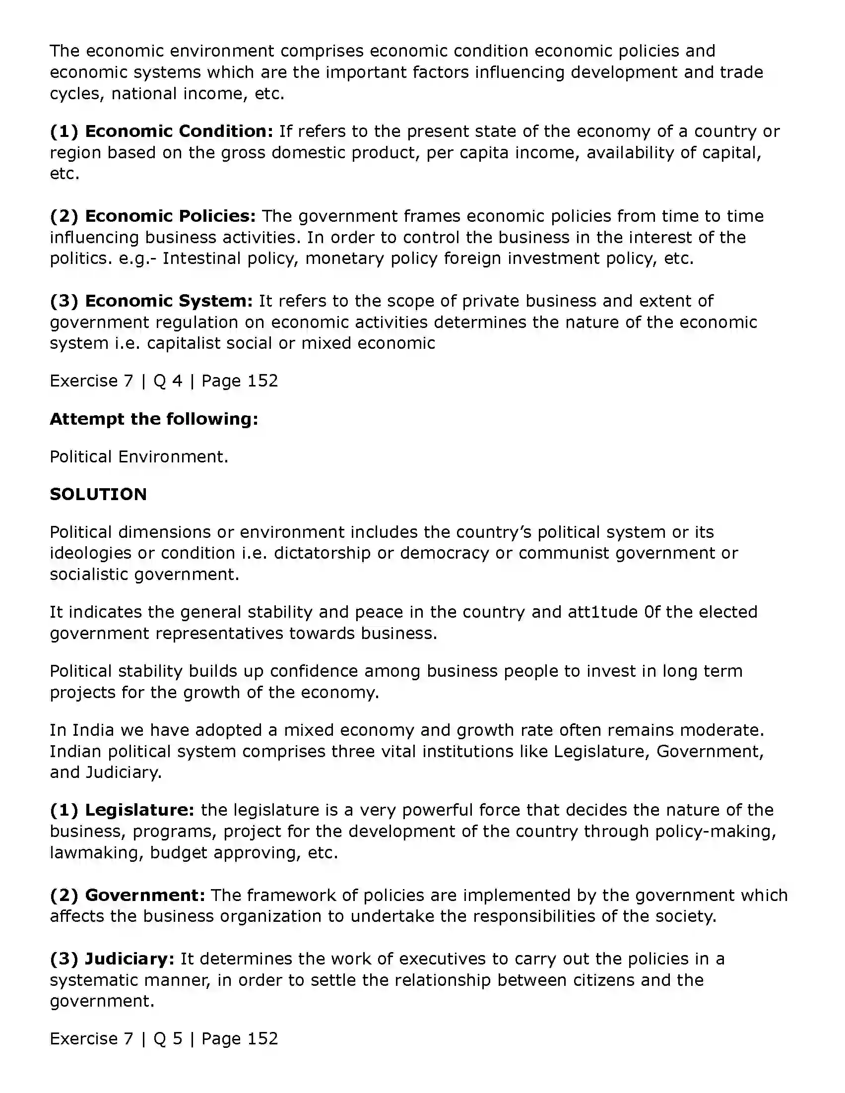 Maharashtra Board Class 11th Organisation of Commerce and Management (OC) Business Enviroment Solution 31