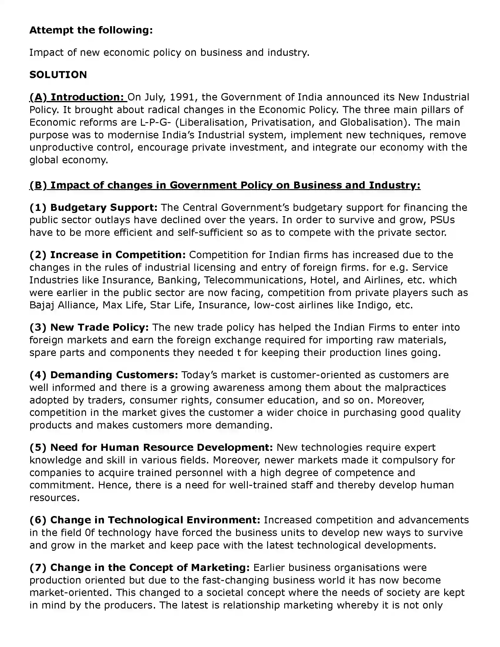 Maharashtra Board Class 11th Organisation of Commerce and Management (OC) Business Enviroment Solution 32