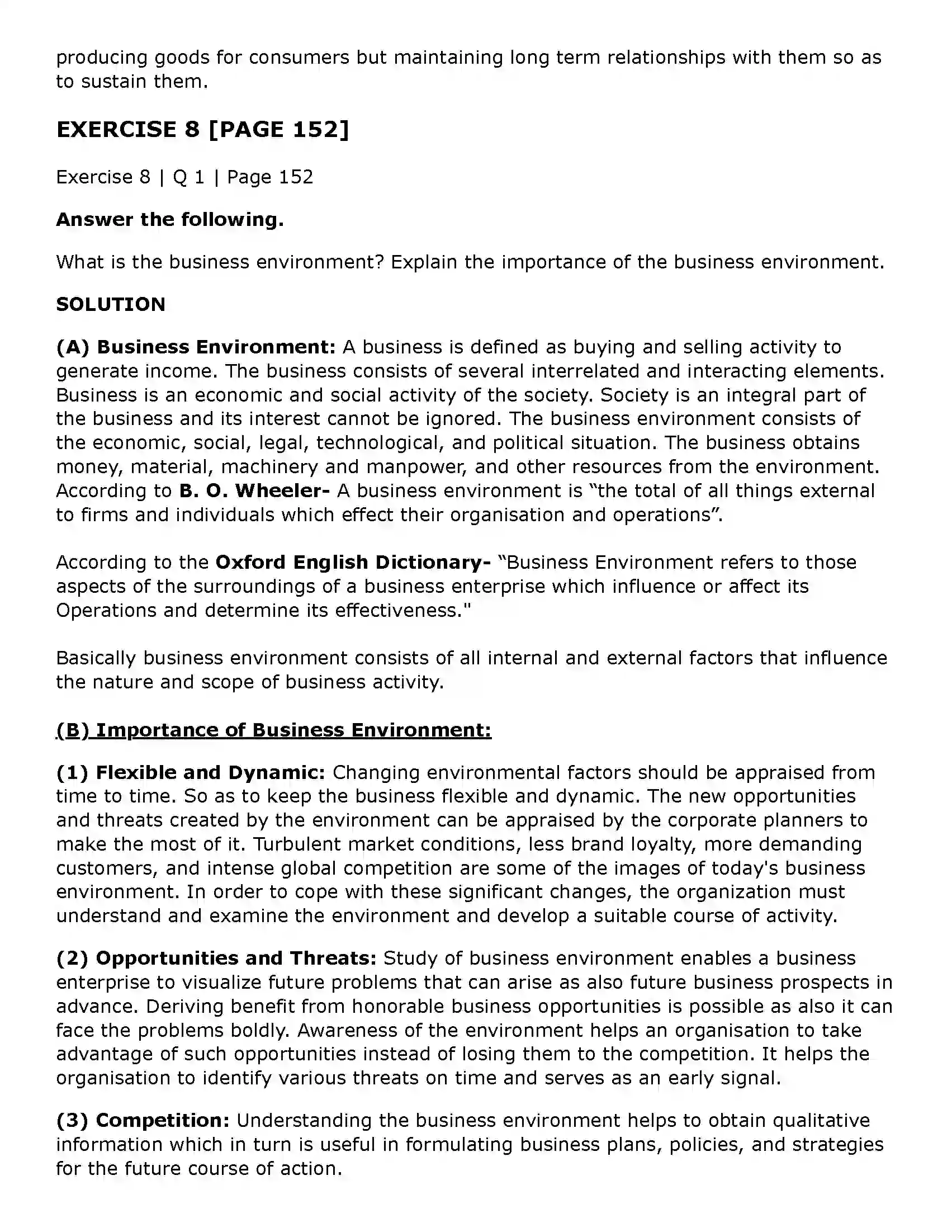 Maharashtra Board Class 11th Organisation of Commerce and Management (OC) Business Enviroment Solution 33