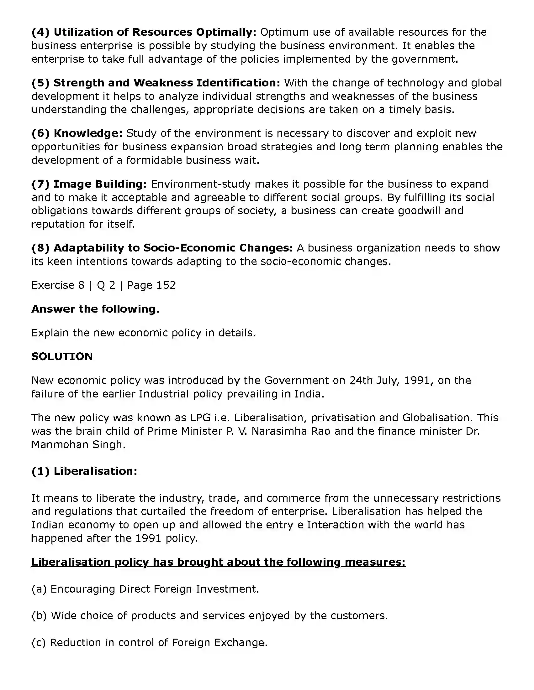 Maharashtra Board Class 11th Organisation of Commerce and Management (OC) Business Enviroment Solution 34