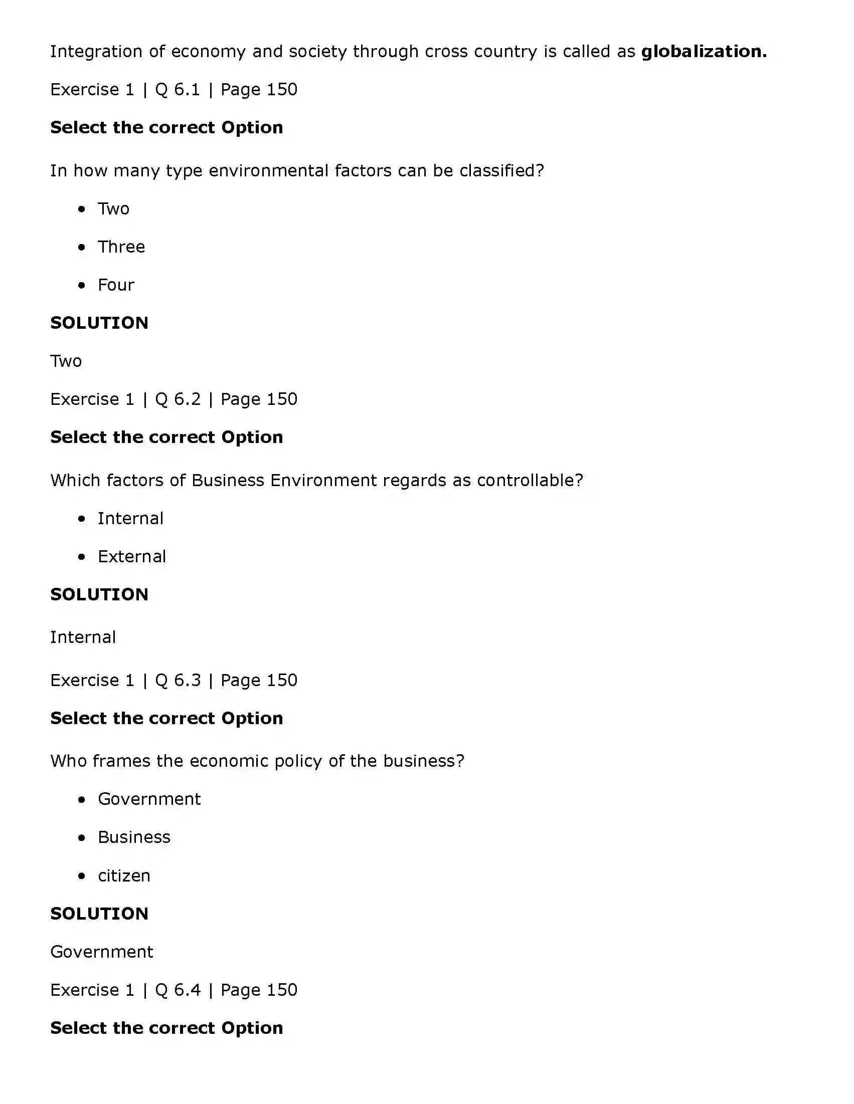Maharashtra Board Class 11th Organisation of Commerce and Management (OC) Business Enviroment Solution 9