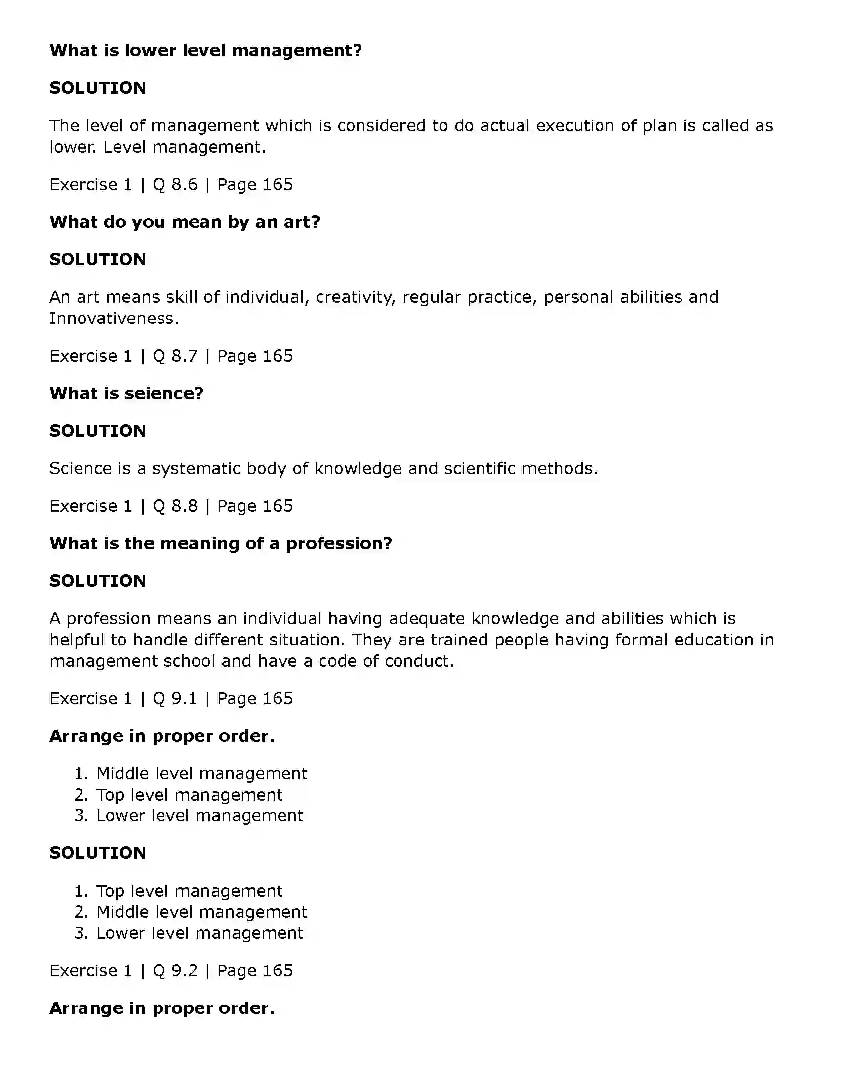 Maharashtra Board Class 11th Organisation of Commerce and Management (OC) Introduction to Management Solution 14