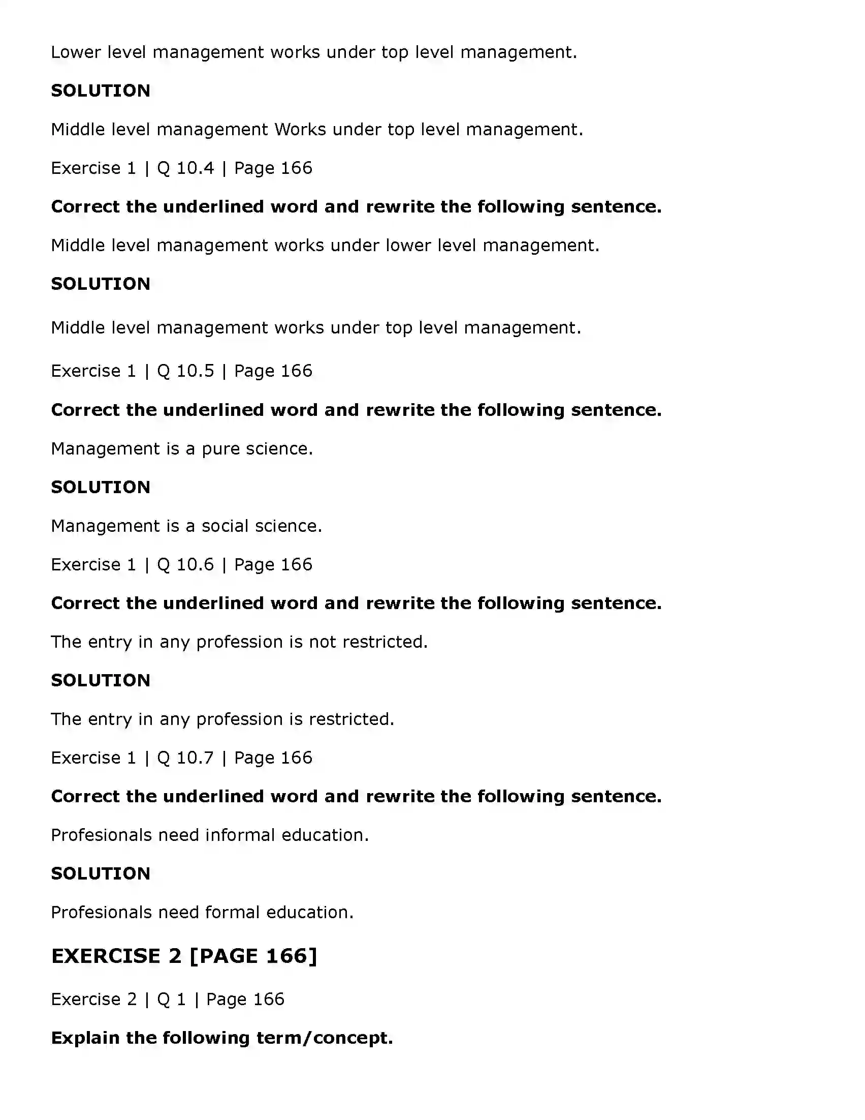 Maharashtra Board Class 11th Organisation of Commerce and Management (OC) Introduction to Management Solution 16