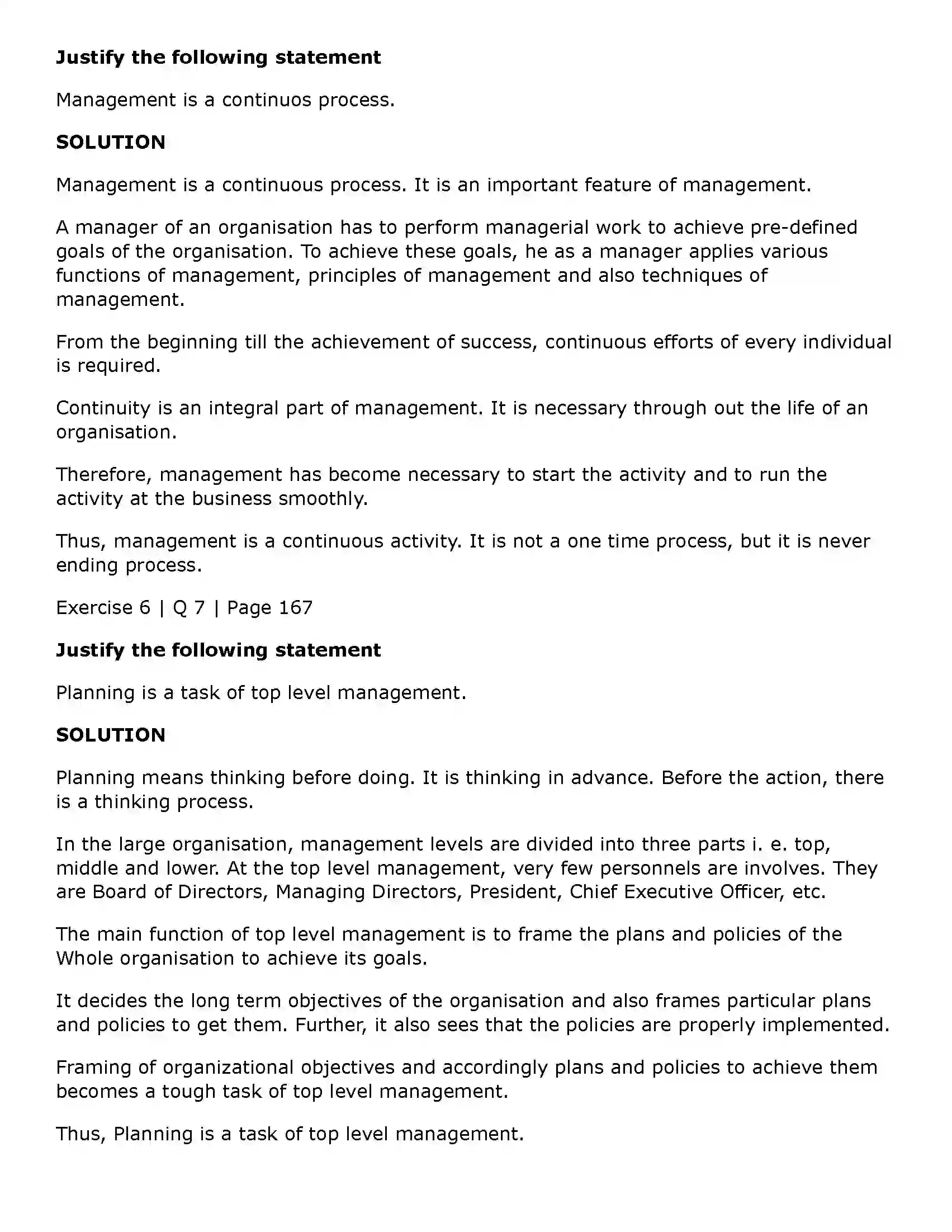 Maharashtra Board Class 11th Organisation of Commerce and Management (OC) Introduction to Management Solution 28