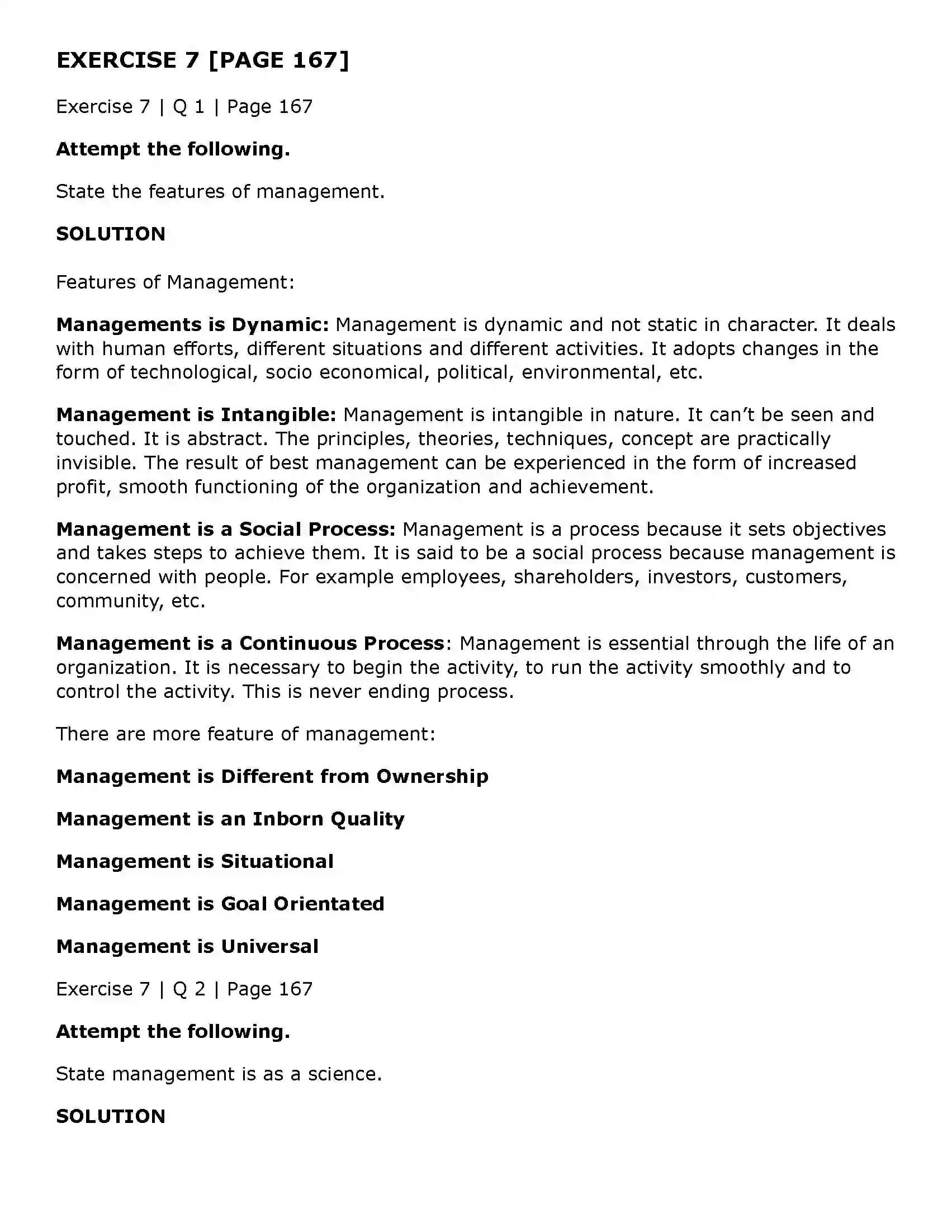 Maharashtra Board Class 11th Organisation of Commerce and Management (OC) Introduction to Management Solution 29