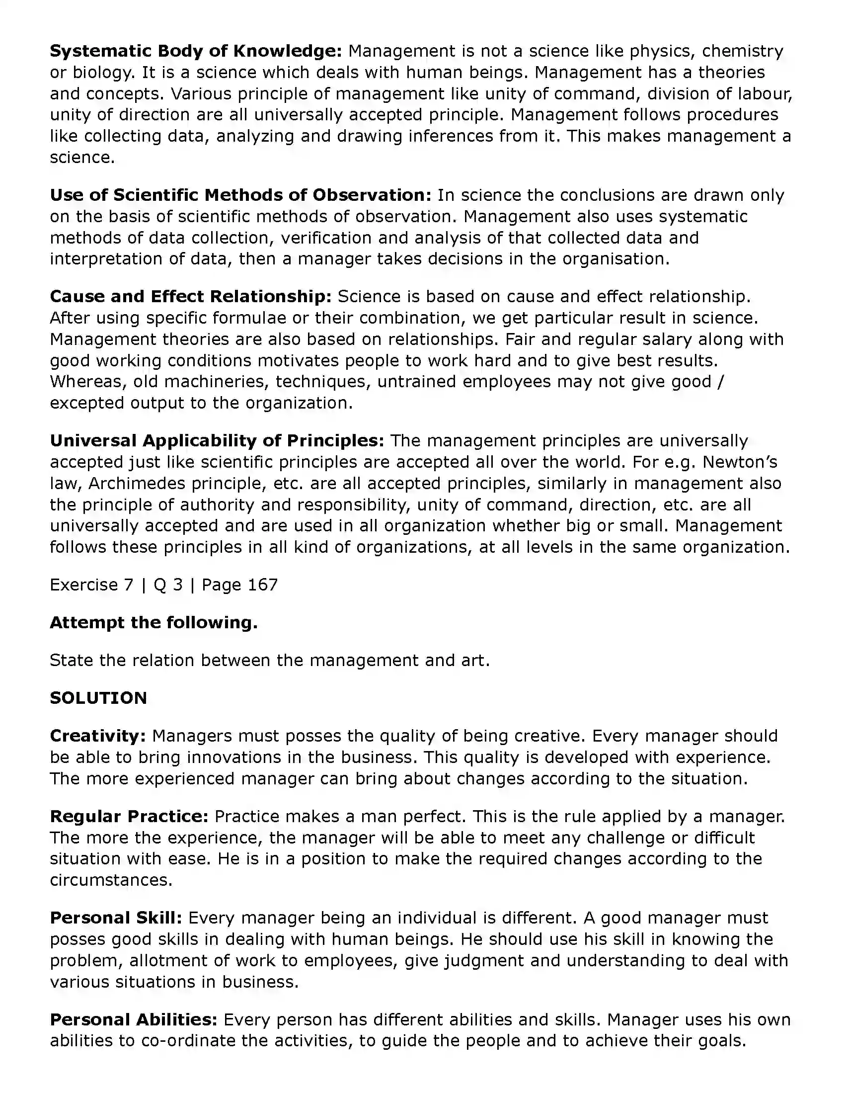 Maharashtra Board Class 11th Organisation of Commerce and Management (OC) Introduction to Management Solution 30