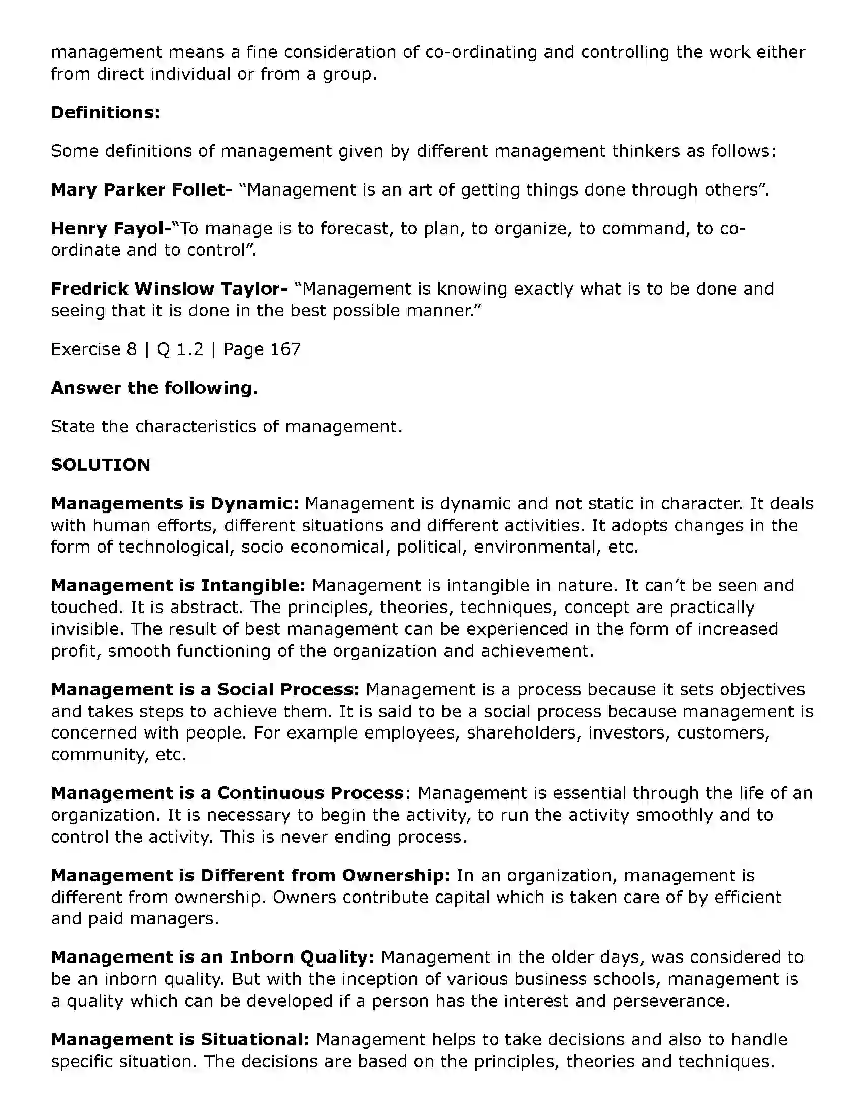 Maharashtra Board Class 11th Organisation of Commerce and Management (OC) Introduction to Management Solution 33