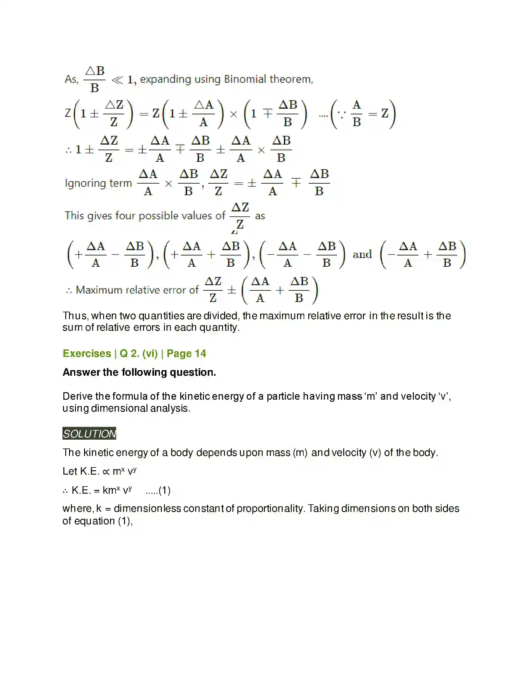 Maharashtra Board Class 11th Physics Units and Measurements Solution 7