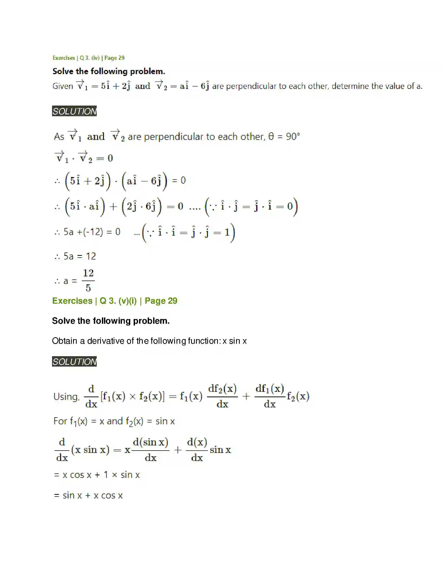 Maharashtra Board Class 11th Physics Mathematical Methods Solution 8
