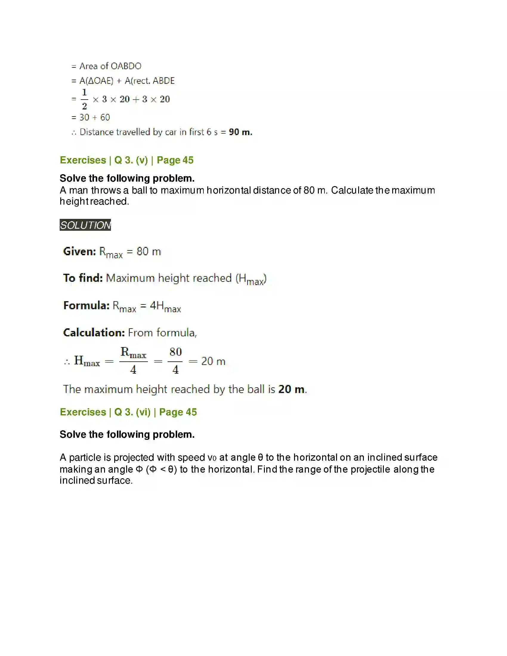 Maharashtra Board Class 11th Physics Motion in a Plane Solution 15