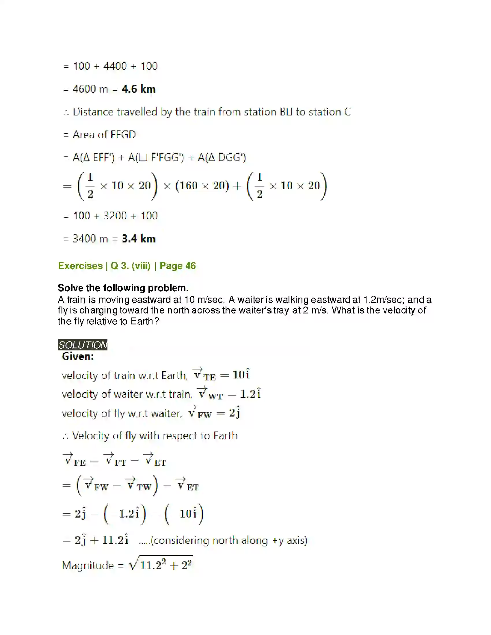 Maharashtra Board Class 11th Physics Motion in a Plane Solution 18