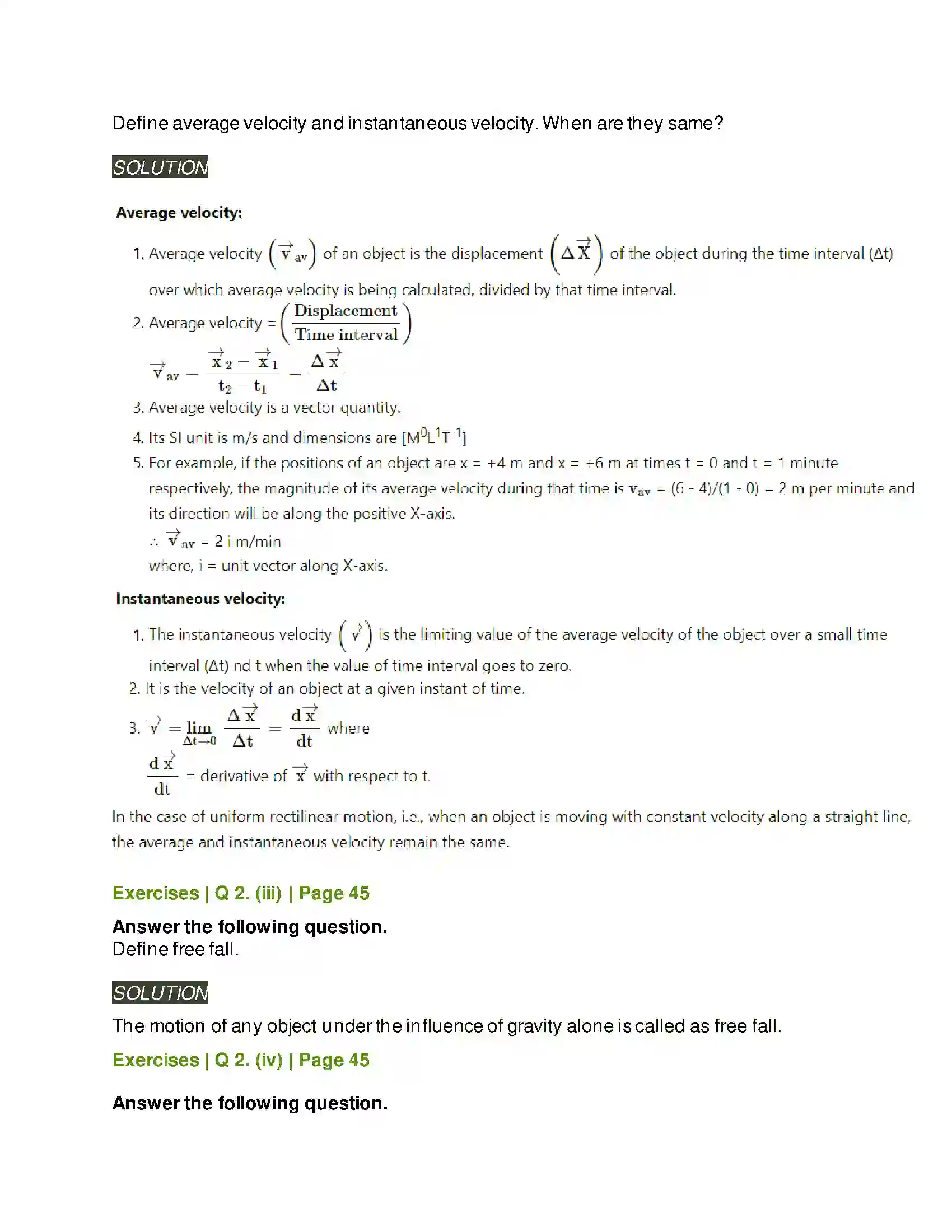 Maharashtra Board Class 11th Physics Motion in a Plane Solution 3